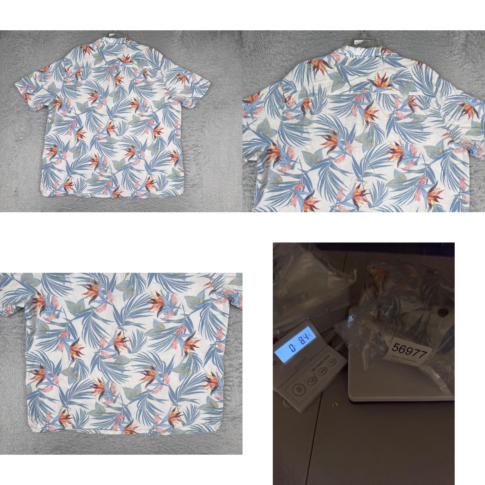 George George Shirt Mens 2XL Multicolor Short Sleeve Hawaiian Floral Tropical Button Up Size US XXL / EU 58 / 5 - 9 Thumbnail