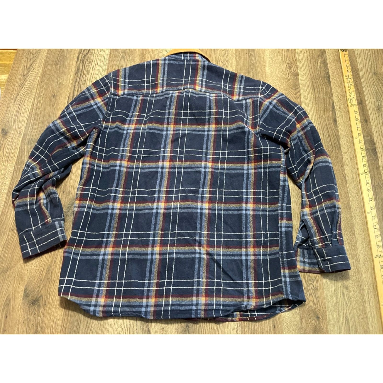 Vintage Northcrest Shirt Mens Medium Blue Yellow Purple Plaid Long Sleeve Button Up Shirt - Button-Up Casual Cotton Pockets Regular Fit N/A Vintage No N/A Size US M / EU 48-50 / 2 - 2 Thumbnail