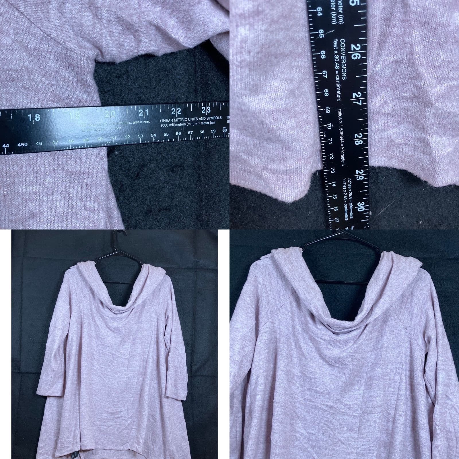 Torrid Torrid Women Blouse Purple Cowl Neck 3/4 Sleeve Tunic Stretch Size XS / US 0-2 / IT 36-38 - 8 Thumbnail