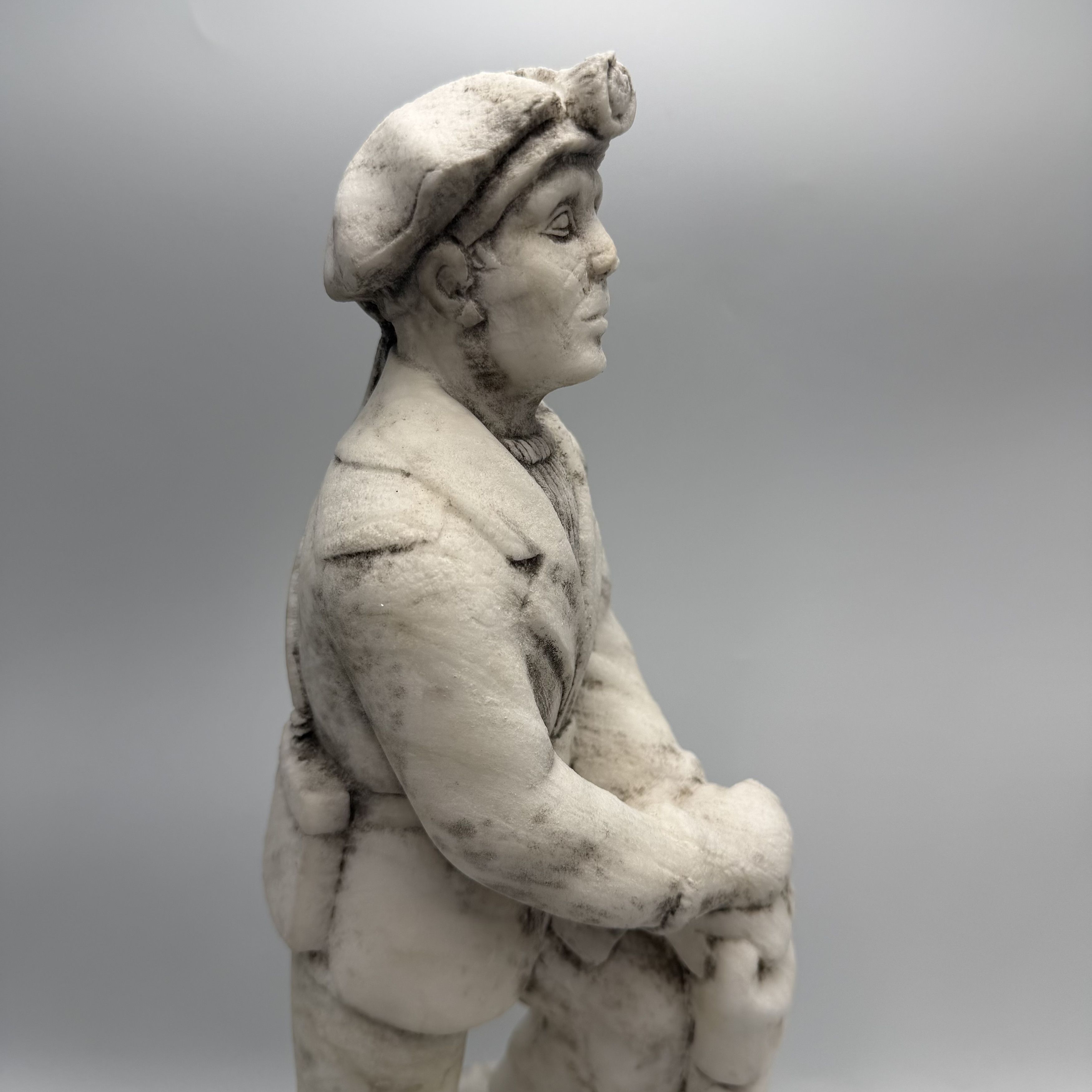 Vintage Massive Vintage Hand Carved Miner Statue Size ONE SIZE - 9 Thumbnail