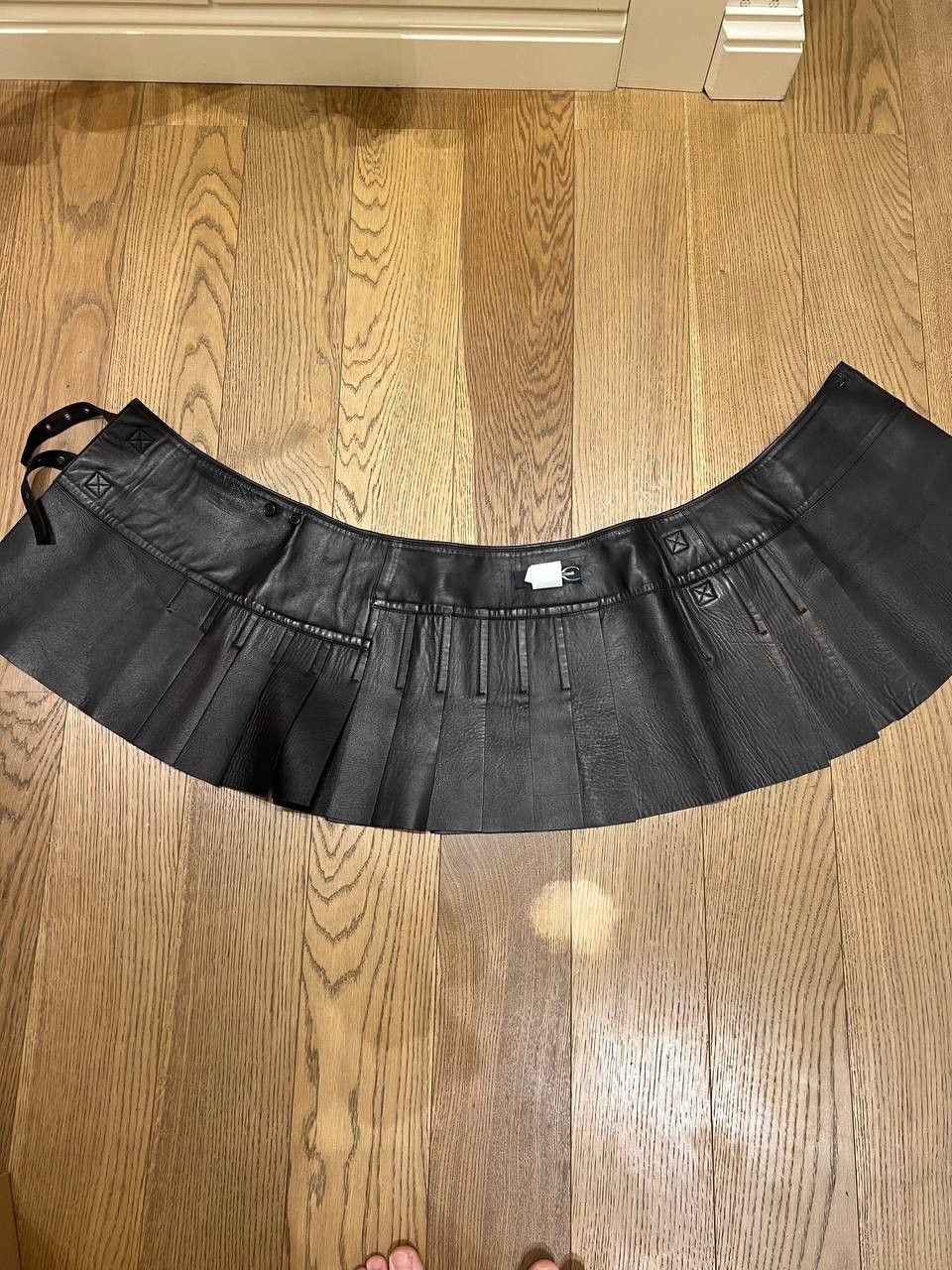 Just Cavalli Just Cavalli Leather Mini Skirt Size 27" / US 4 / IT 40 - 3 Thumbnail