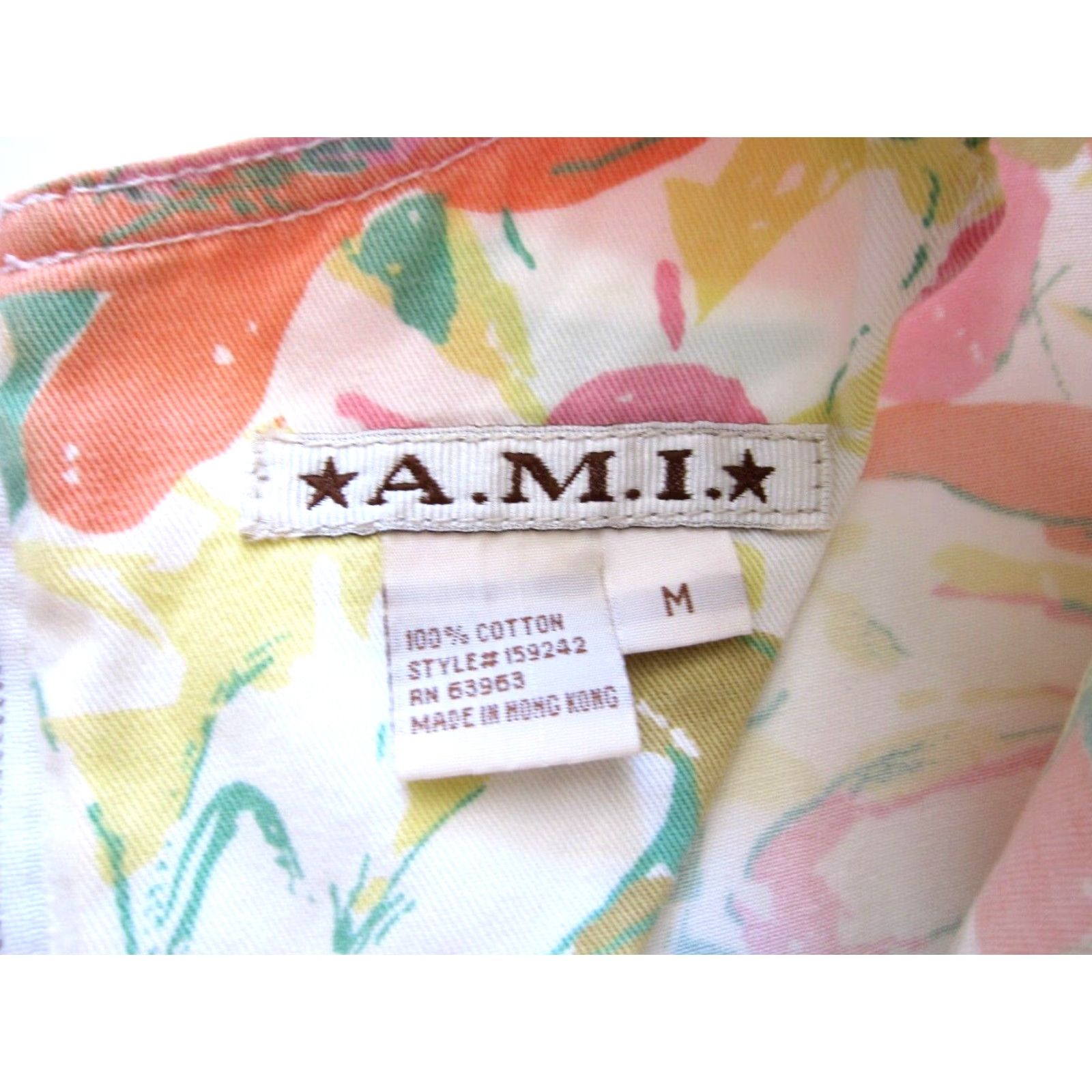 Pinko VINTAGE A.M.I. 100% Cotton Yellow Green Pink Floral Sleeveless Sheath Tank Dress M Dress Size M / US 6-8 / IT 42-44 - 3 Thumbnail