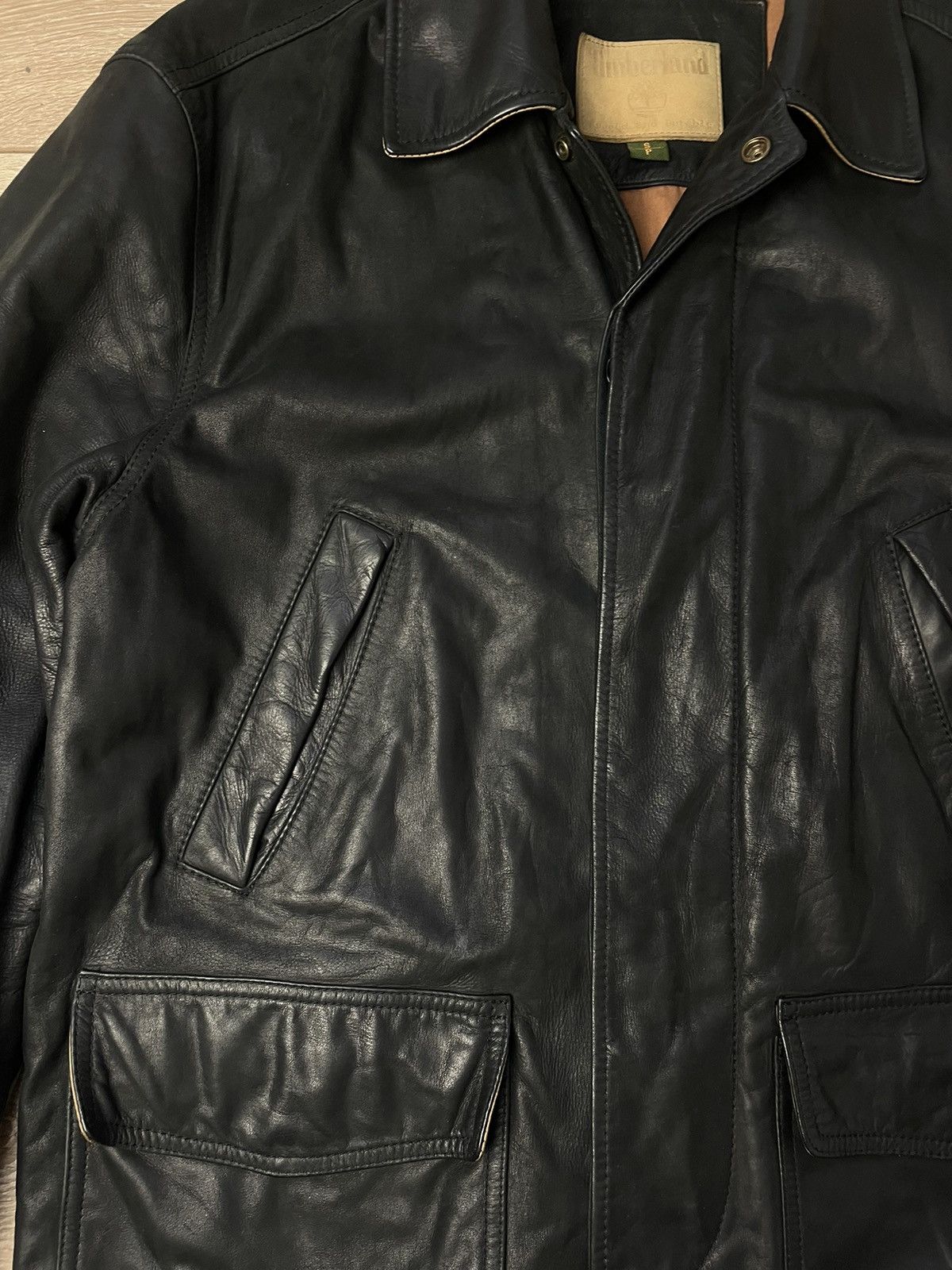 Timberland Timberland Black vintage lather jacket S Men Size US S / EU 44-46 / 1 - 5 Thumbnail