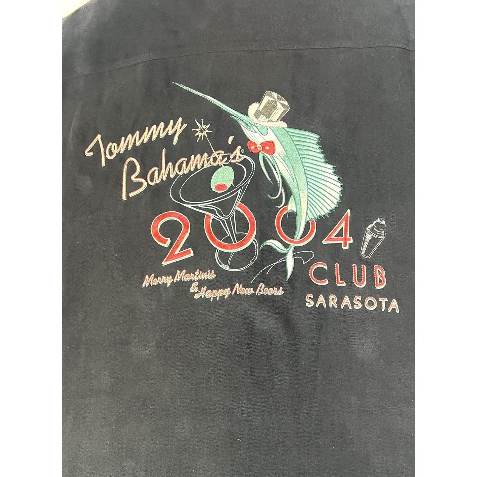 Tommy Bahama VINTAGE Tommy Bahama Shirt Mens Large Silk 2004 Club Sarasota Embroidered 00s Size US L / EU 52-54 / 3 - 5 Thumbnail