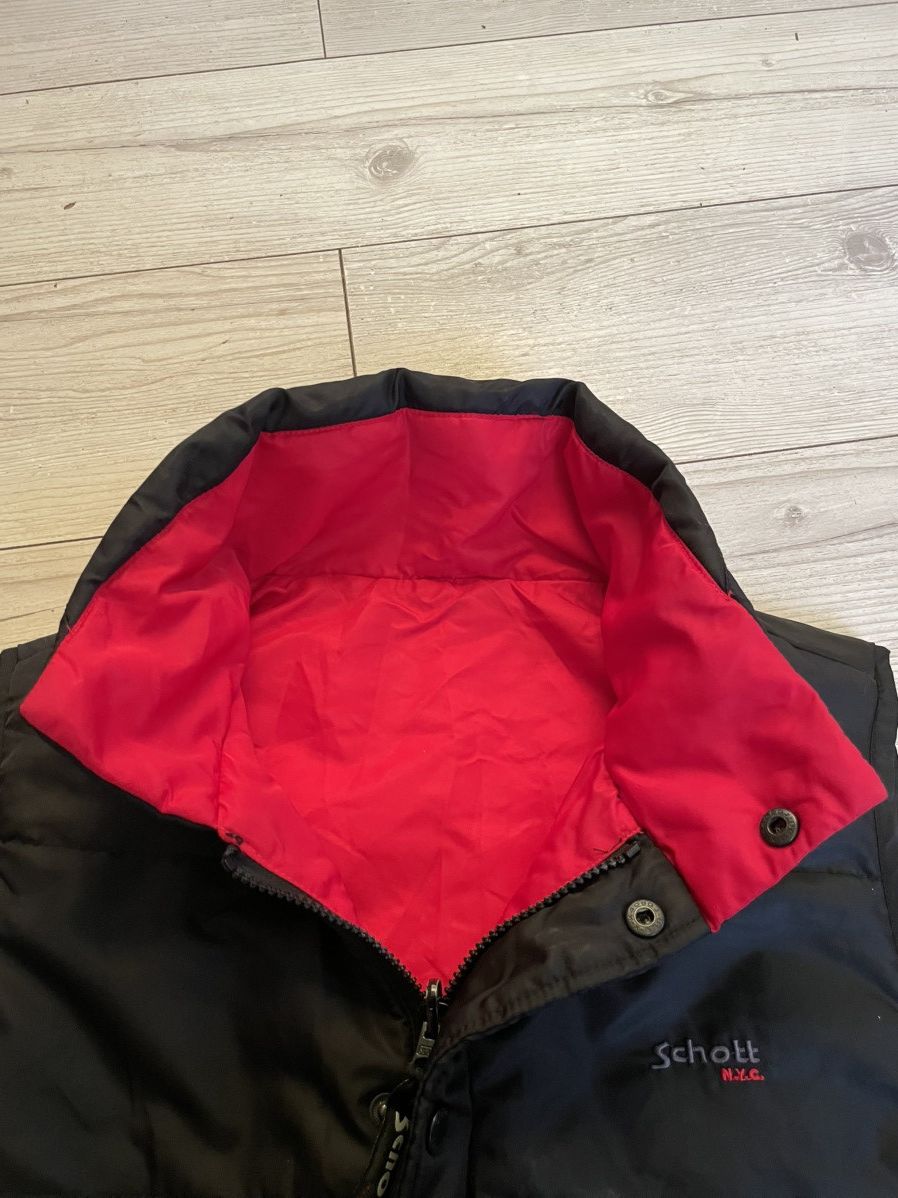 Schott × Vintage Vintage Schott Reversible Red-Black Puffer Mens Vest Size US S / EU 44-46 / 1 - 10 Thumbnail