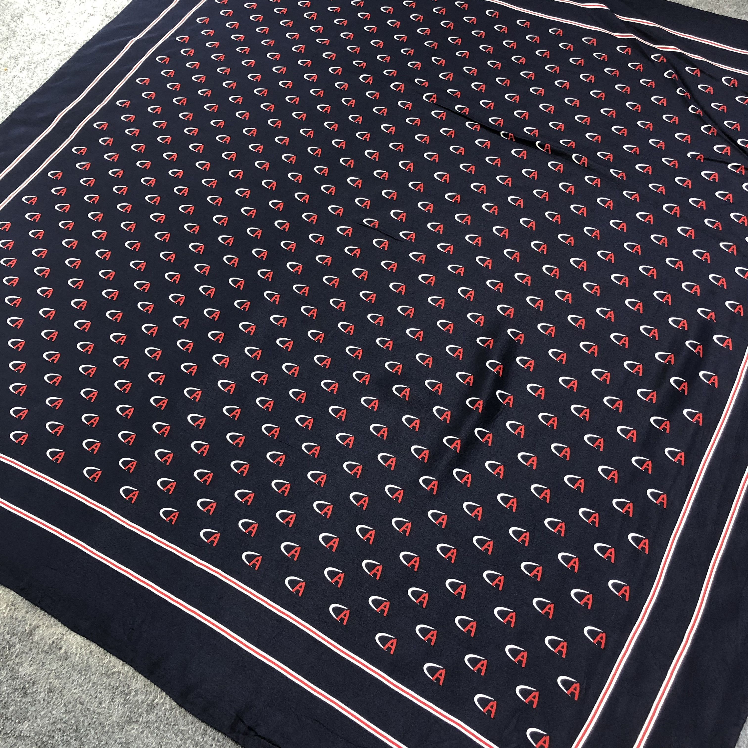 Vintage Vintage Armando Caruso Monogram Silk Scarf M553 Size ONE SIZE - 2 Thumbnail