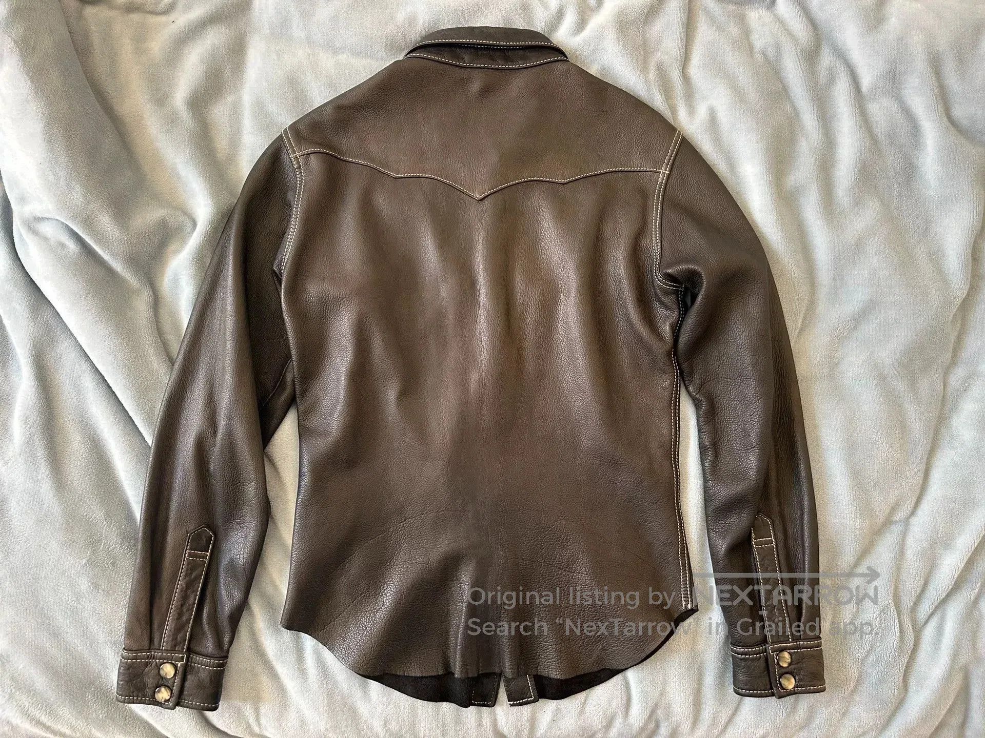 The Flat Head Soft Leather Western Style Shirt. Size US S / EU 44-46 / 1 - 2 Thumbnail