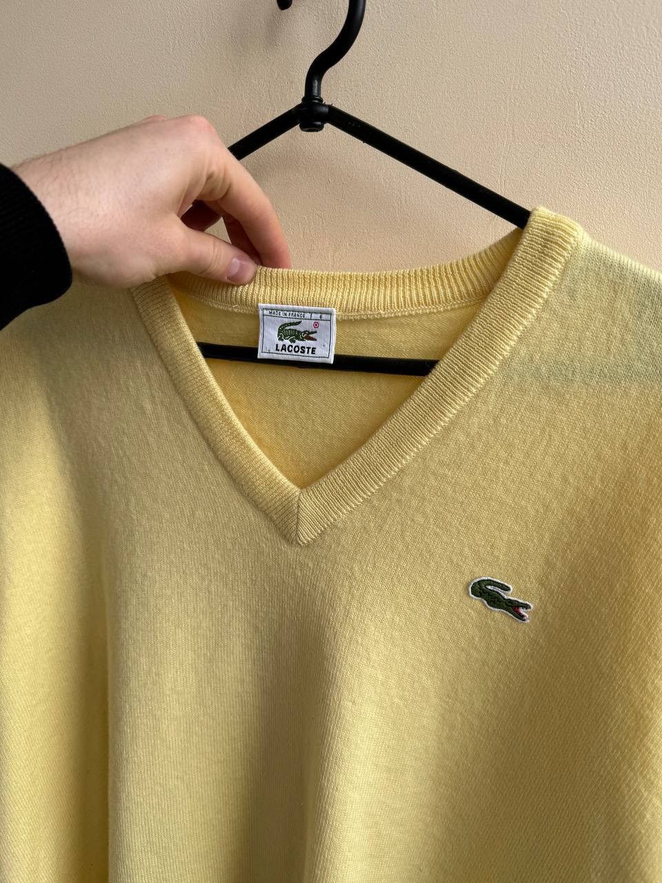 Lacoste × Vintage Lacoste vintage sweater 90s Y2K yellow knitwear Size US M / EU 48-50 / 2 - 7 Thumbnail