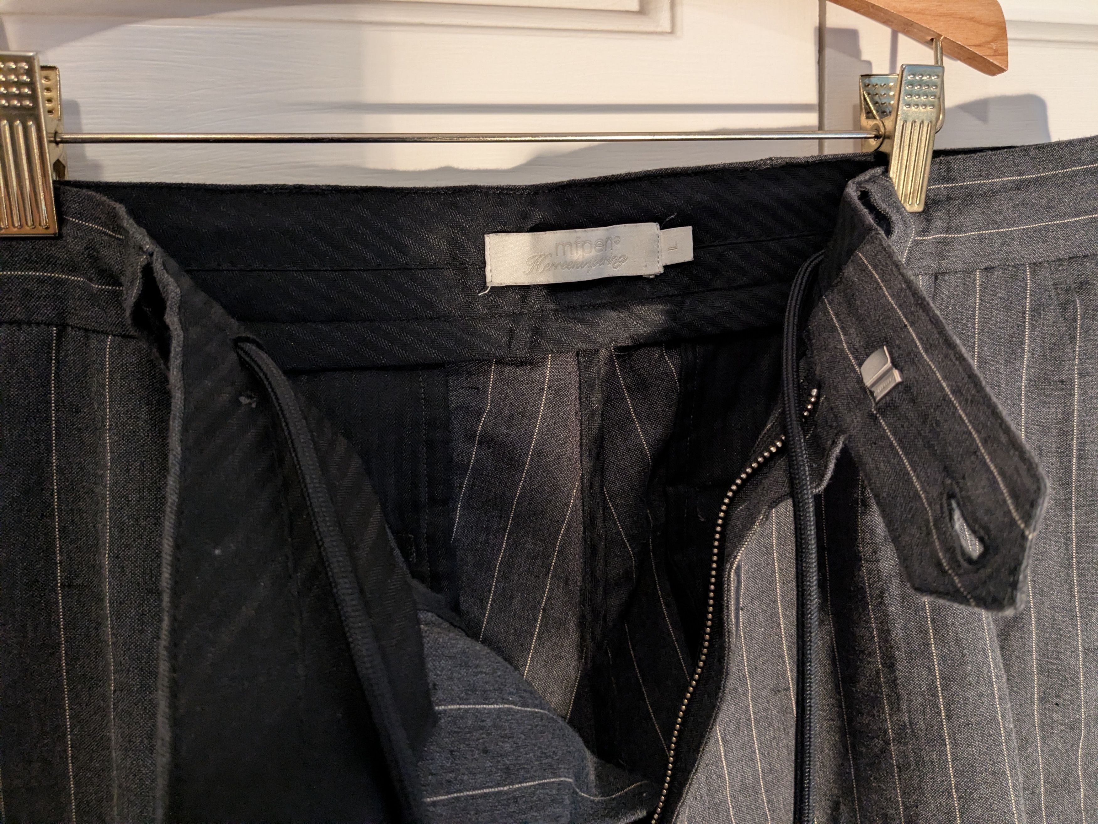 Mfpen Deadstock pinstripe cotton/linen pants Size US 34 / EU 50 - 4 Thumbnail