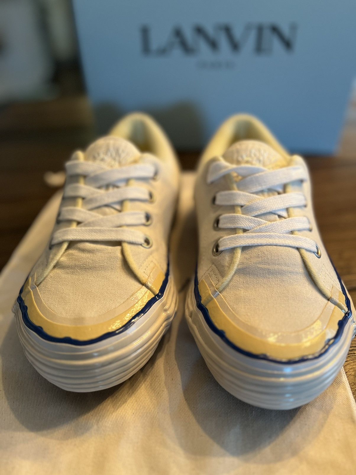Lanvin Mens Lanvin VULCANIZED MLTED SNEAKERS Size US 10 / EU 43 - 4 Thumbnail