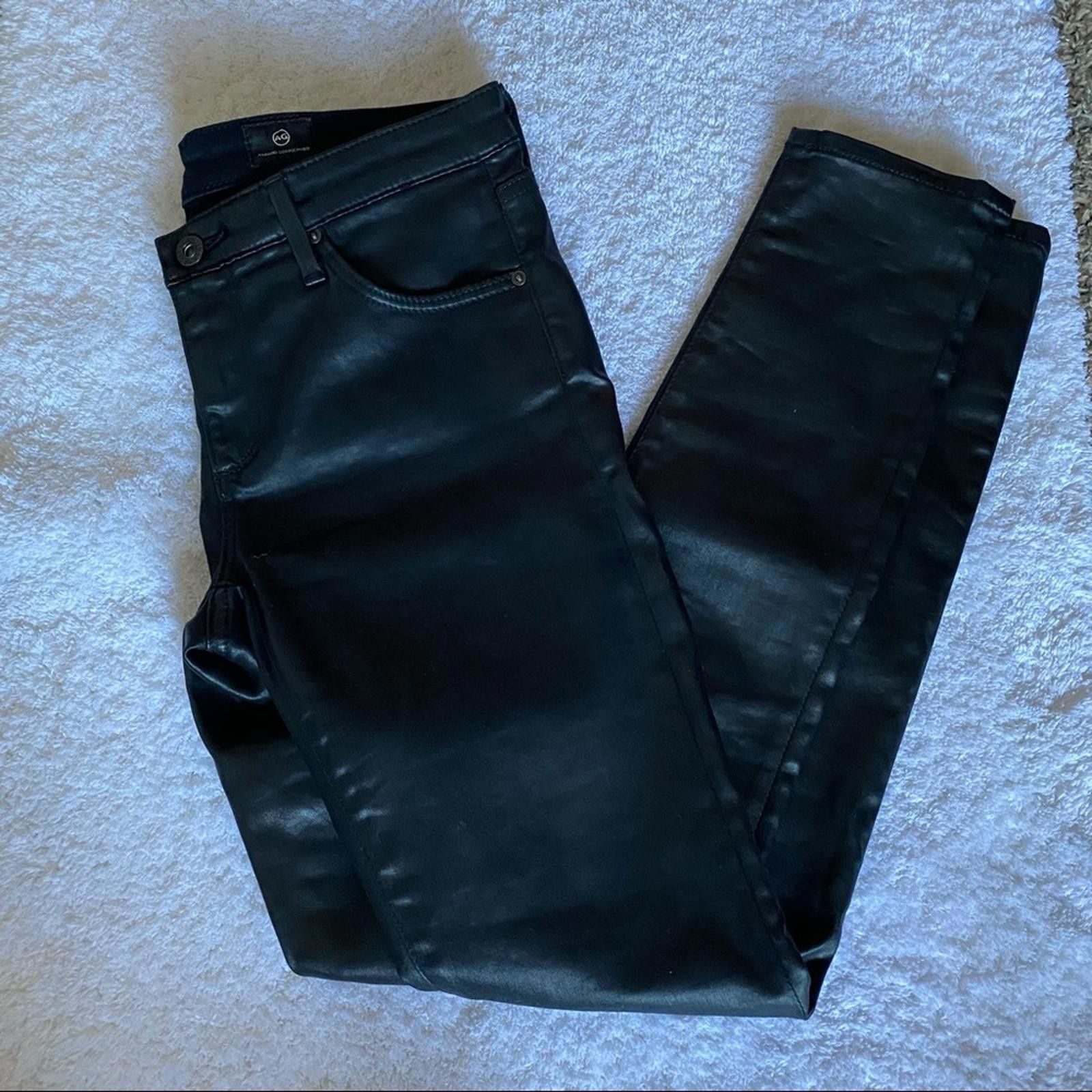 AG Adriano Goldschmied Adriano Goldschmied ‘The Legging’ Ankle Black Coated Jeans Size 26" / US 2 / IT 38 - 4 Thumbnail