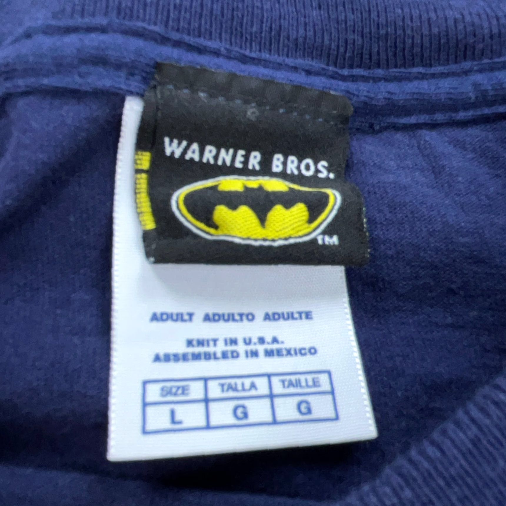 Vintage VINTAGE Batman Shirt Men L Blue Yellow Tee Retro Crime Fighters Y2K 2000s Batman Logo Graphic Print Jersey Cotton Short Sleeve Crew Neck T-Shirt Size US L / EU 52-54 / 3 - 3 Thumbnail