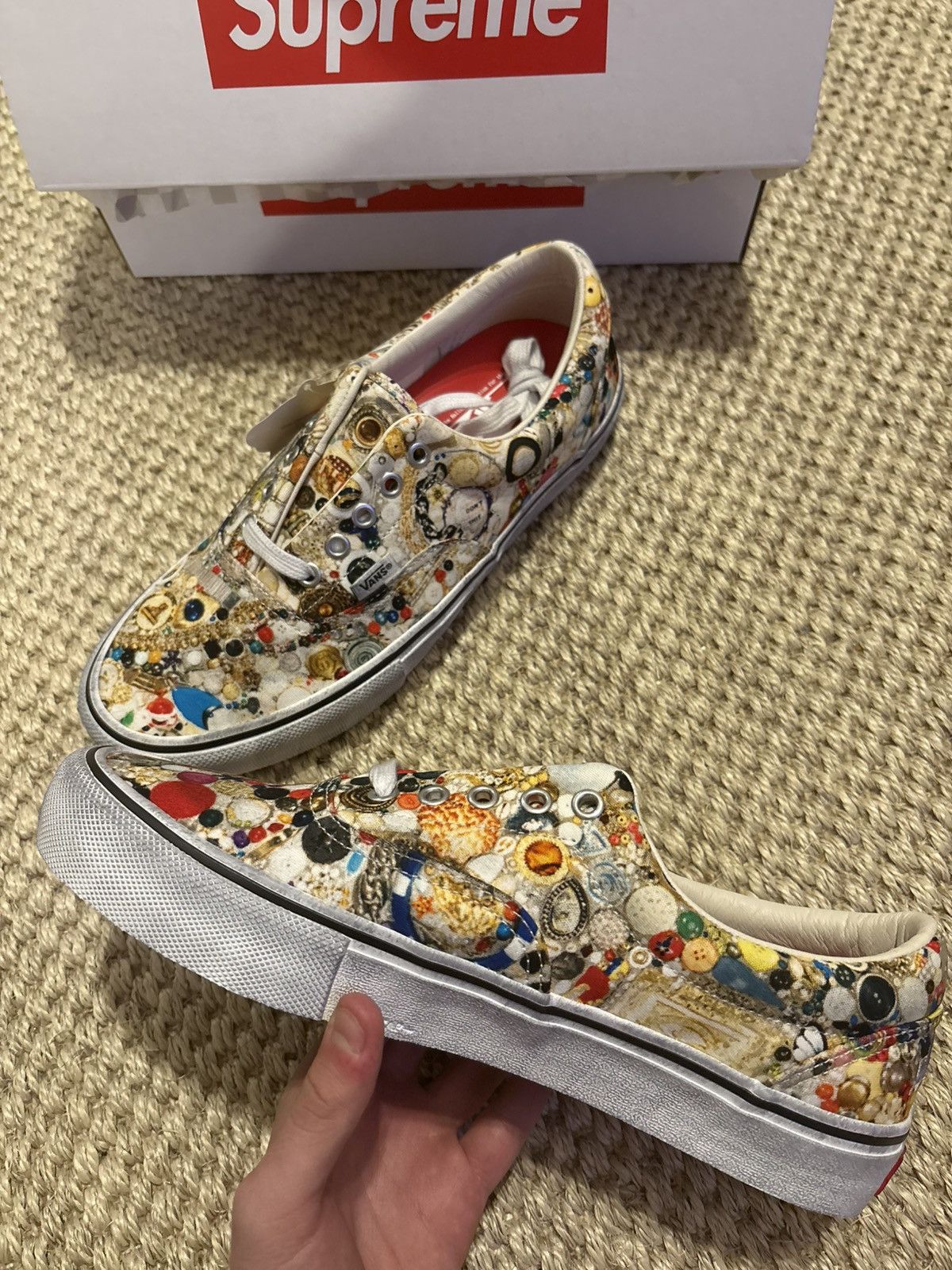 Supreme × Vans Supreme Mike Kelly Vans Era White size 9.5 Size US 9.5 / EU 42-43 - 4 Thumbnail