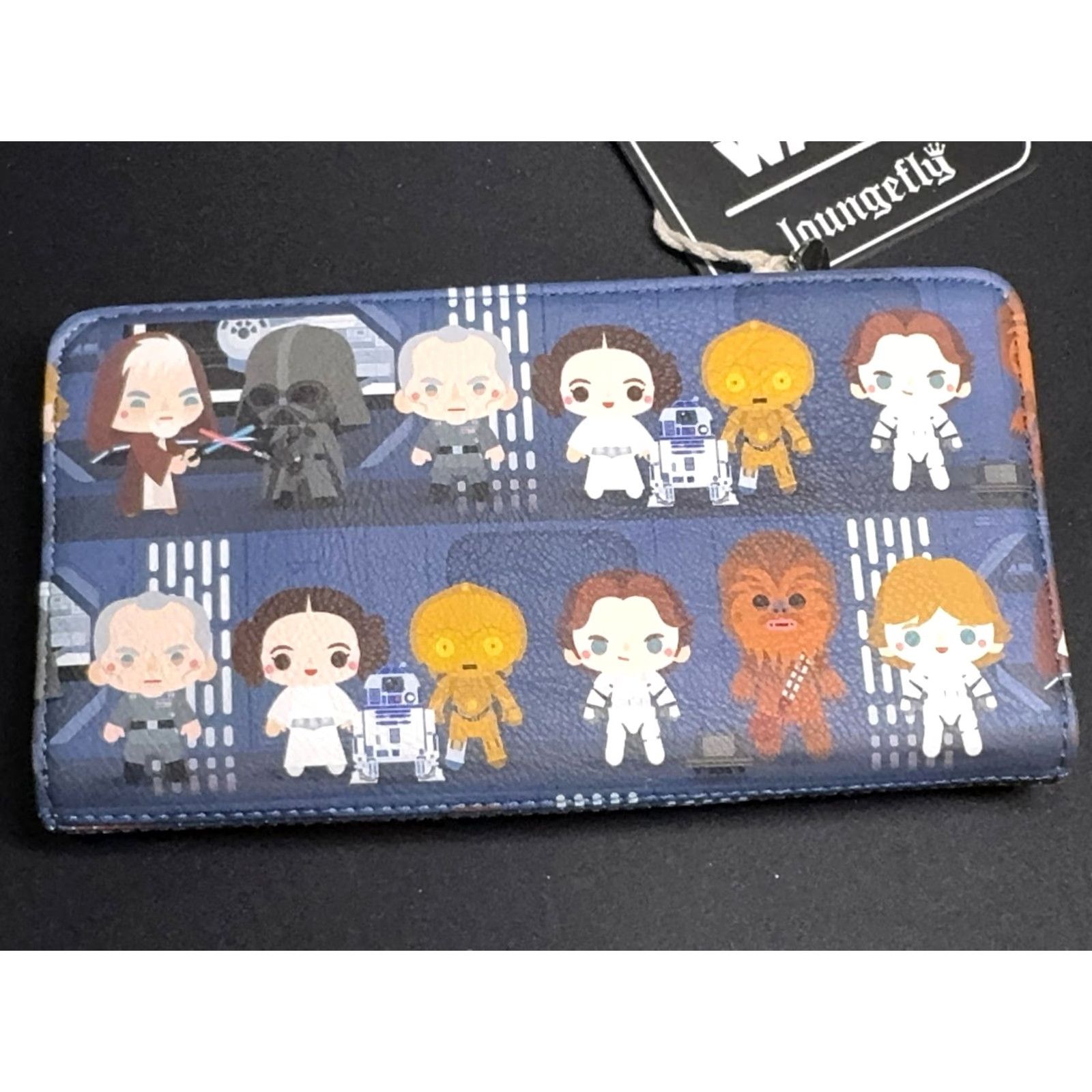 Vintage VINTAGE Star Wars Loungefly Wallet Womens Blue Faux Leather Zipper Mini Figure New Tags Size ONE SIZE - 2 Thumbnail