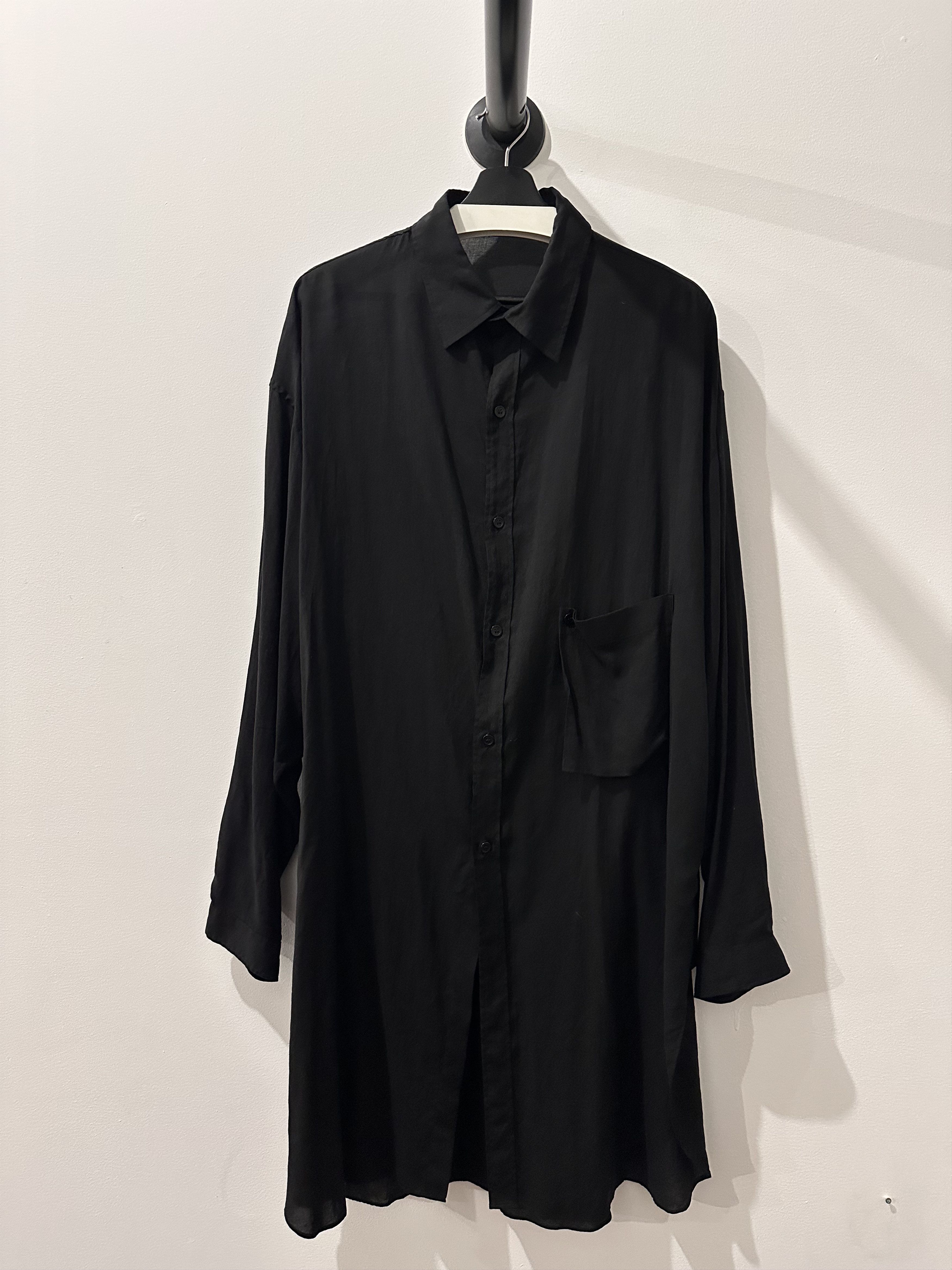 Yohji Yamamoto Yohji Yamamoto Pour Homme Tencel Back letters shirts Size US L / EU 52-54 / 3 - 1 Thumbnail