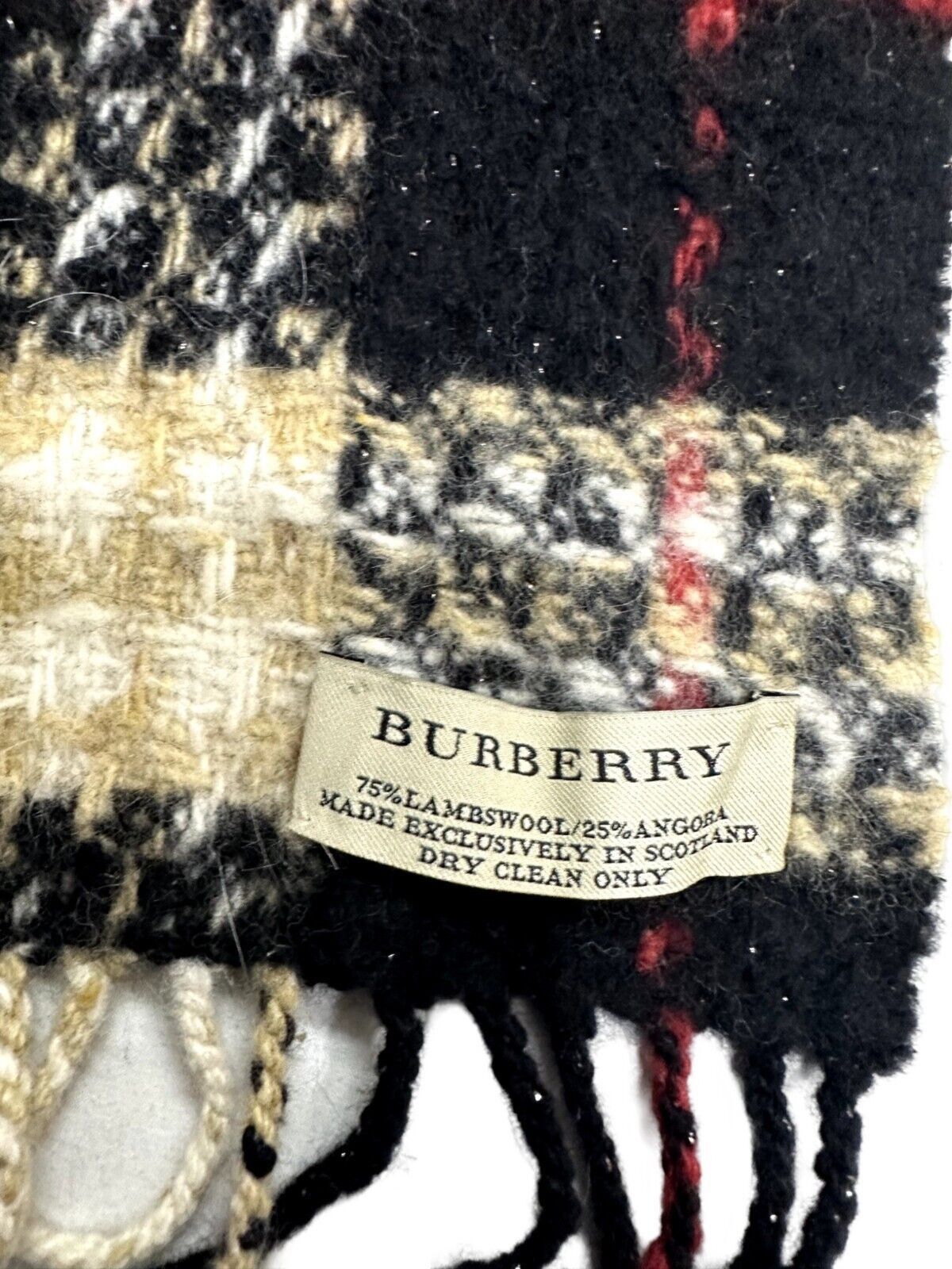 Burberry Burberry Authentic Unisex Scarf 75%Lambswool 25%Angora Size ONE SIZE - 3 Thumbnail
