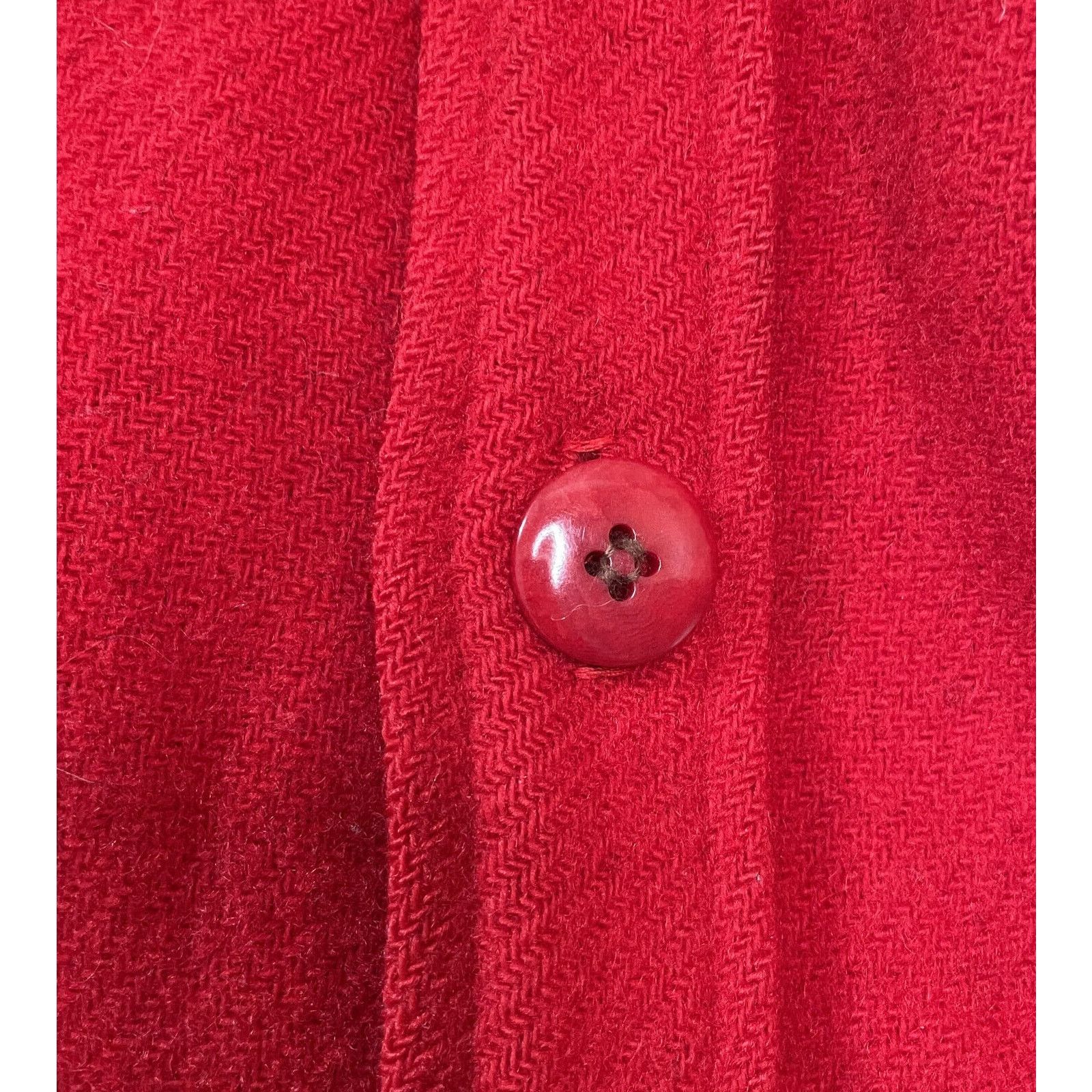 Ralph Lauren Ralph Lauren Country Red Wool Button Front Shirt Jacket 14 Size XL / US 12-14 / IT 48-50 - 6 Thumbnail