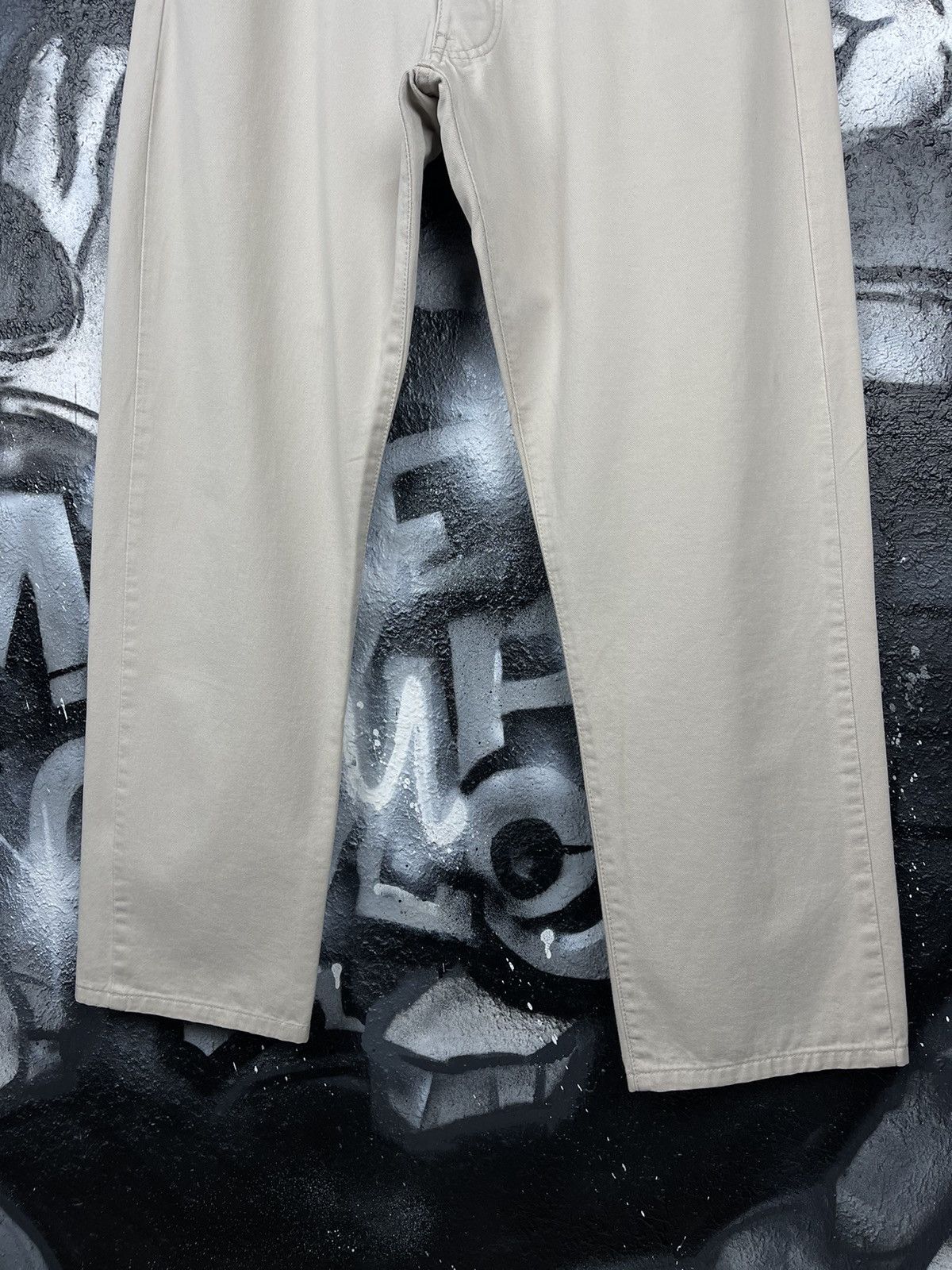 Armani Armani Jeans Vintage 90s Italian Beige Cotton Jeans Size 33 Size US 33 - 7 Thumbnail
