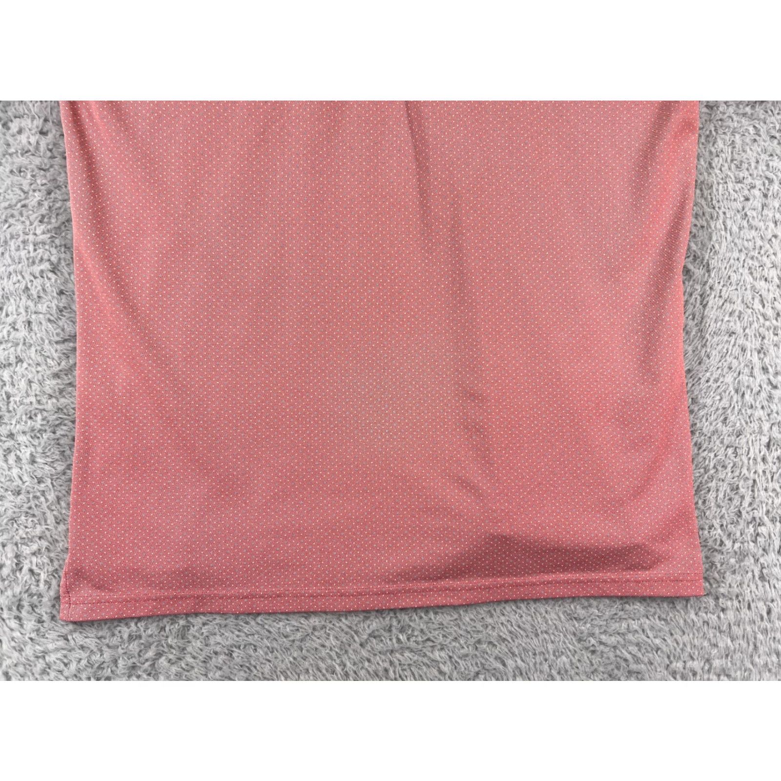 johnnie-O johnnie-O Polo Shirt Mens M Pink Dotted Golf Polo Shirt Poly Blend Short Sleeve Embroidered Logo Regular Fit Size US M / EU 48-50 / 2 - 7 Thumbnail