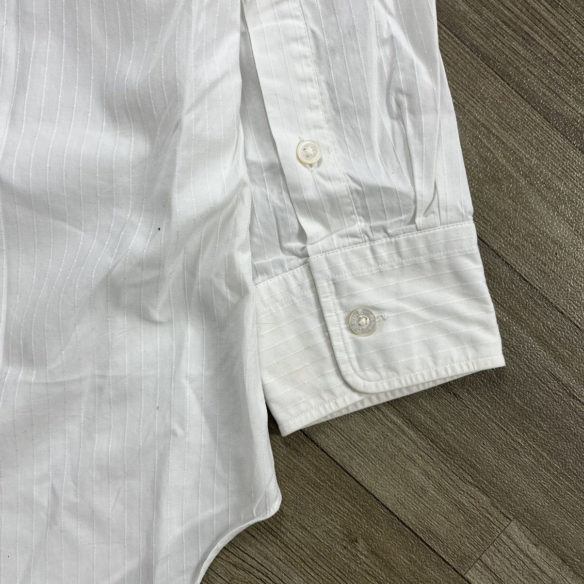 Celine 1990s Vintage Celine Paris Striped White Shirt Luxury Size US M / EU 48-50 / 2 - 9 Thumbnail