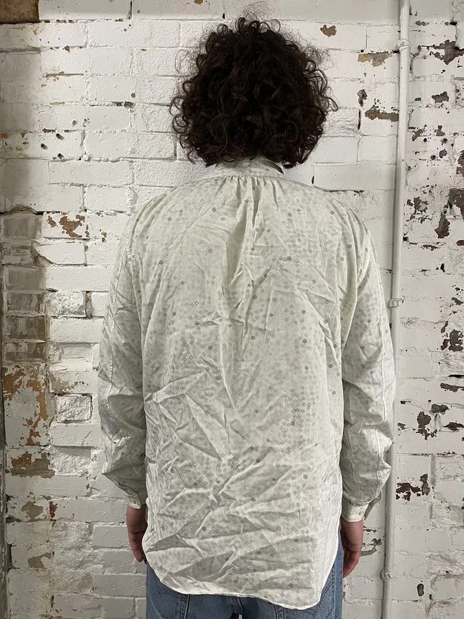 Louis Vuitton Louis Vuitton White Detailed Abstract Shirt Size US M / EU 48-50 / 2 - 3 Thumbnail