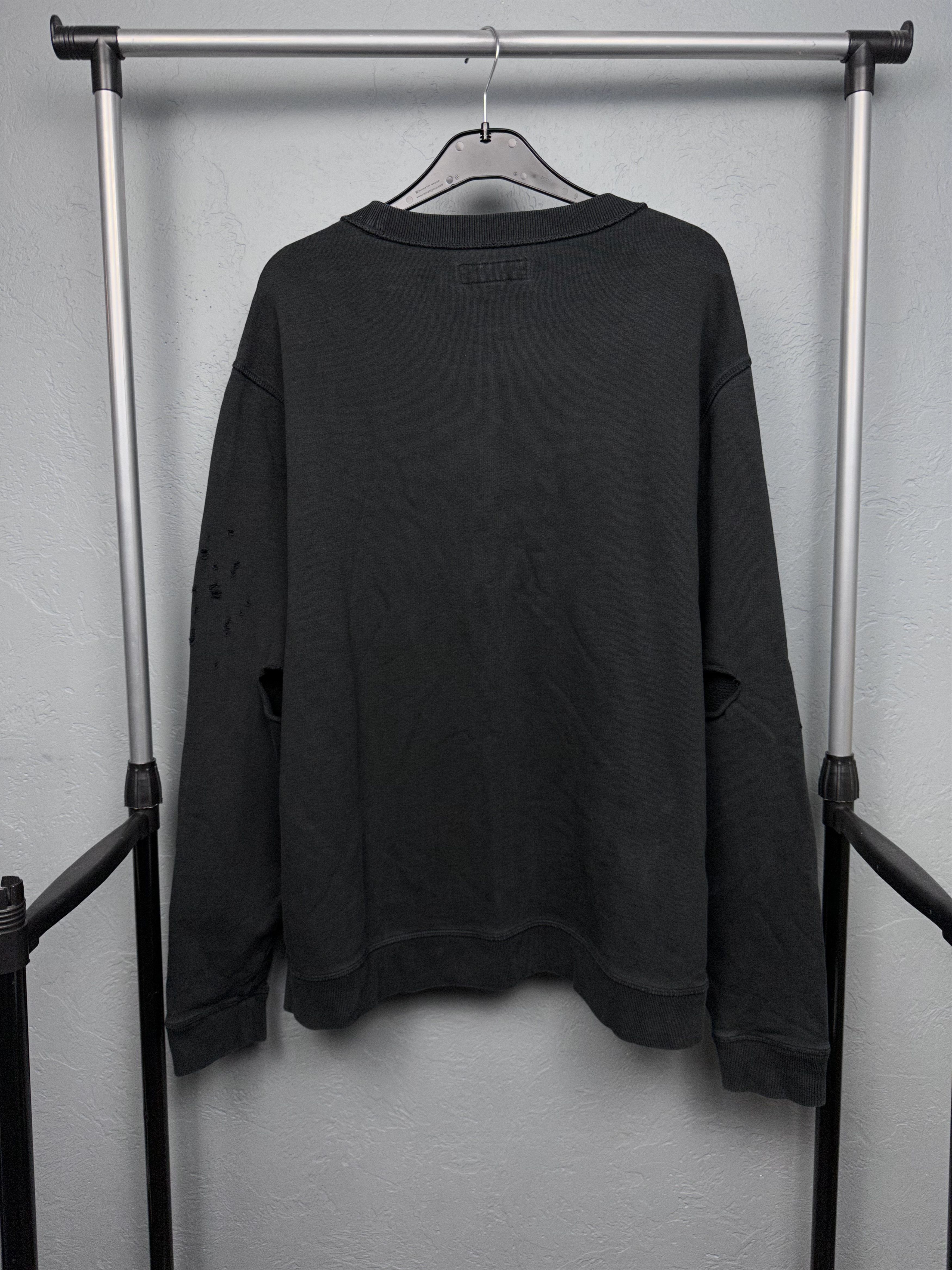 Allsaints Allsaints Mens Ictus Crew Neck Distressed Sweatshirt Size US L / EU 52-54 / 3 - 6 Thumbnail