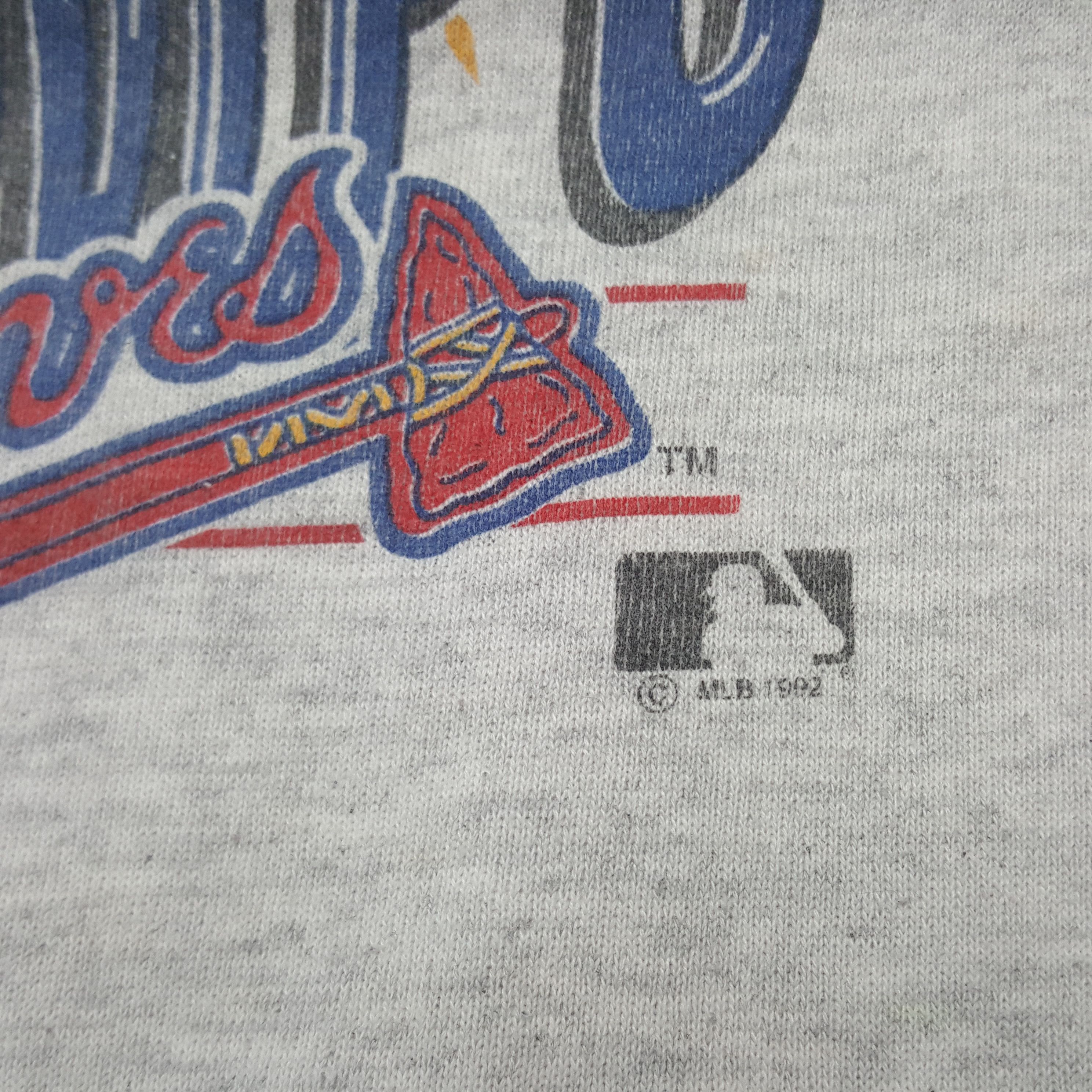 MLB × Vintage Vintage Atlanta Braves American Baseball Sweatshirt C287N6 Size US L / EU 52-54 / 3 - 8 Thumbnail