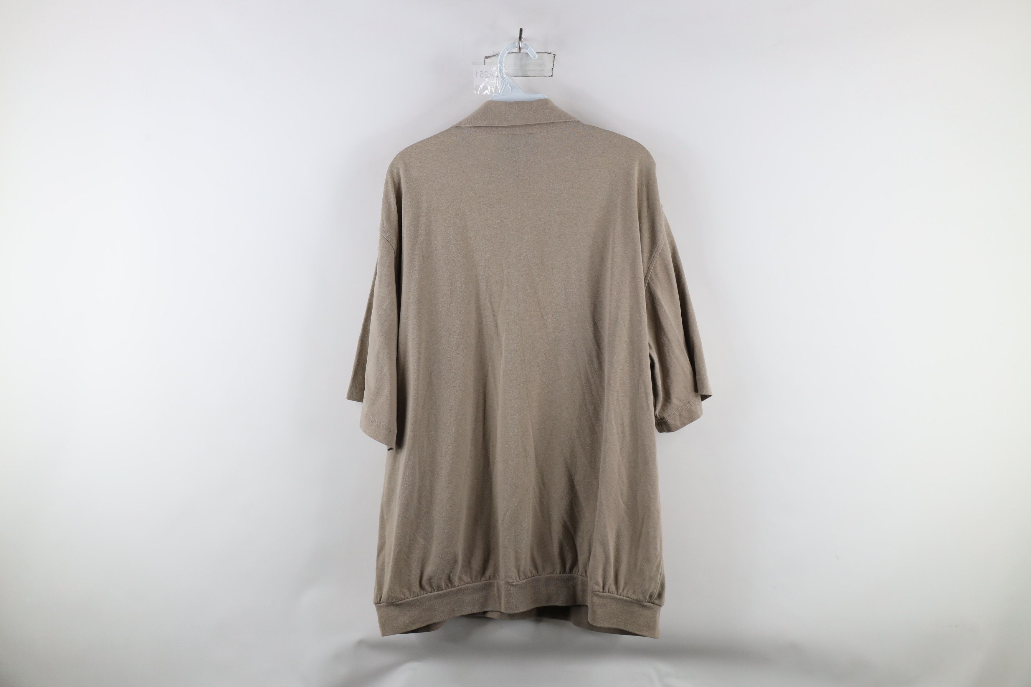 Vintage Vintage 90s Streetwear Collared Pullover Polo Shirt Beige Size US XL / EU 56 / 4 - 9 Thumbnail