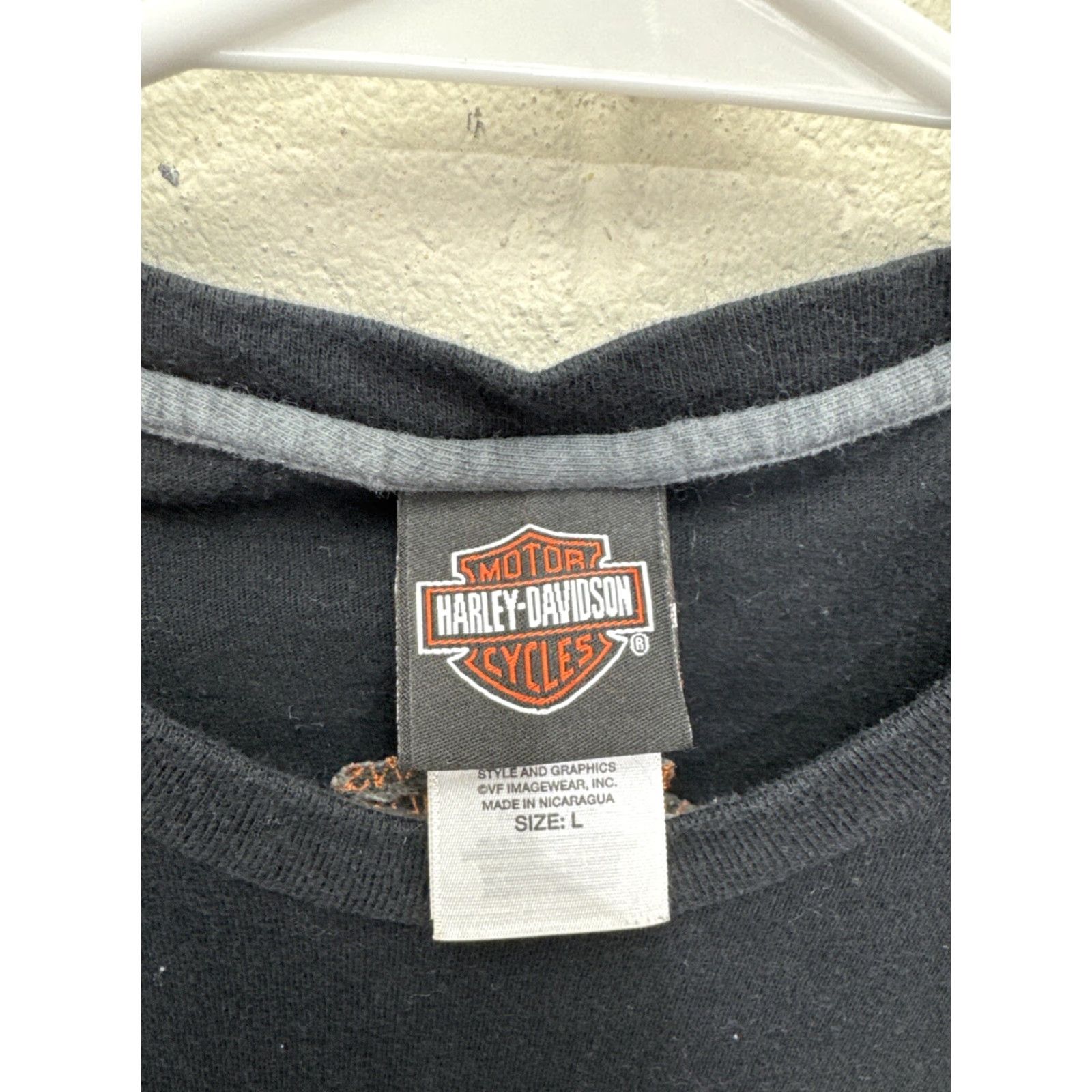 Harley Davidson Harley Davidson Women's Long Sleeve Shirt Black Orange Embroidered L Casual Biker Motorcycle Size L / US 10 / IT 46 - 2 Thumbnail