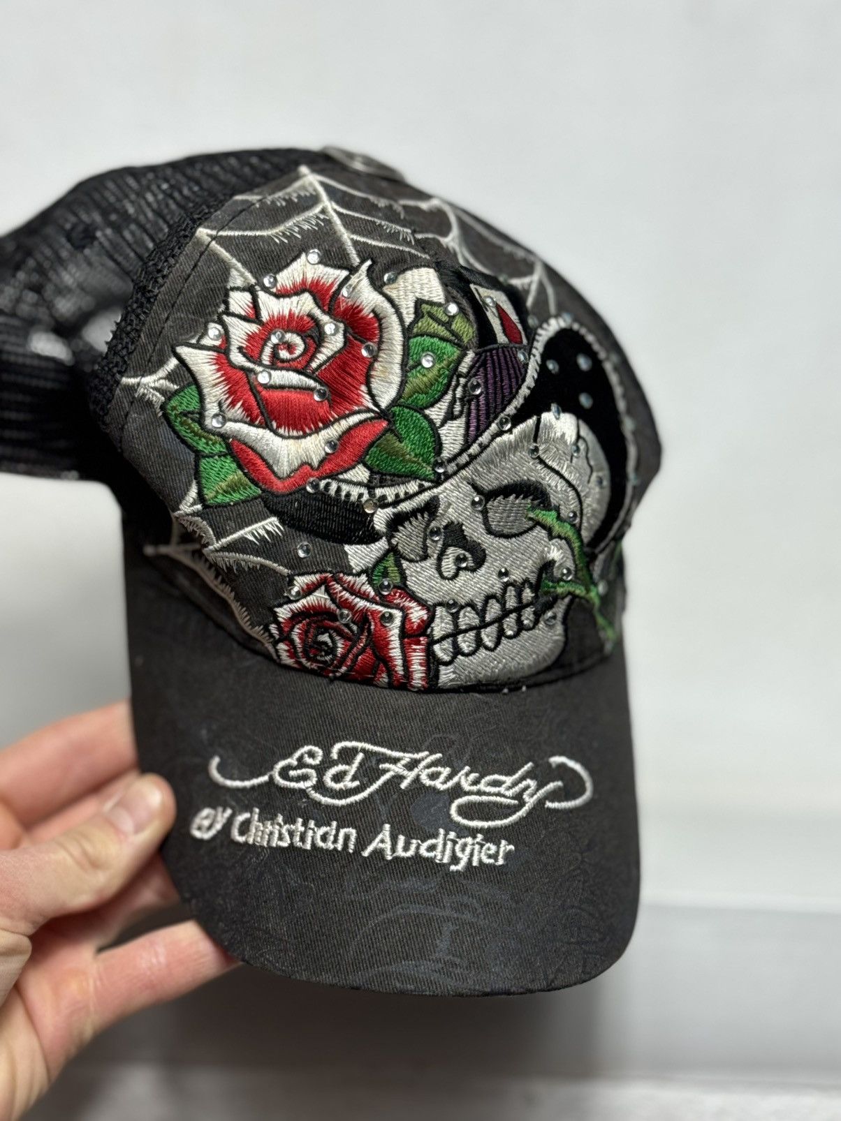 Ed Hardy Ed Hardy by Christian Audigier Scull Roses Cap Size ONE SIZE - 7 Thumbnail