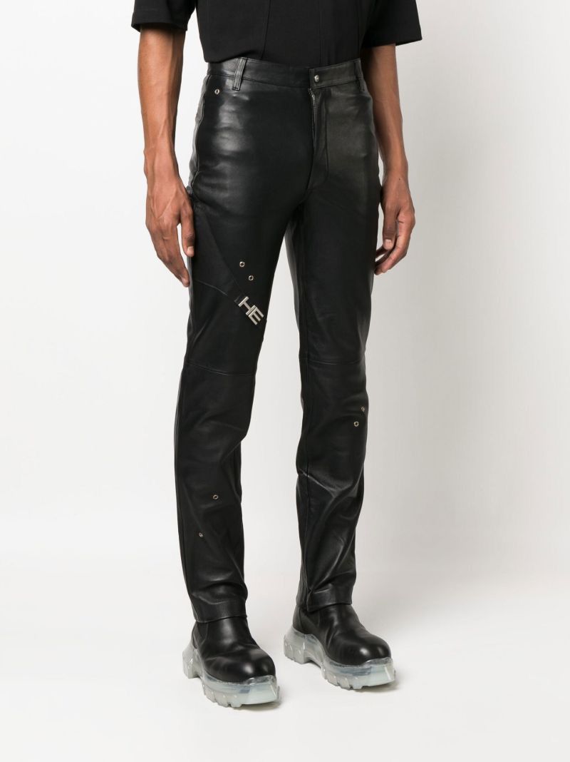 Heliot Emil Black Secluse Leather Trousers Size US 30 / EU 46 - 1 Thumbnail