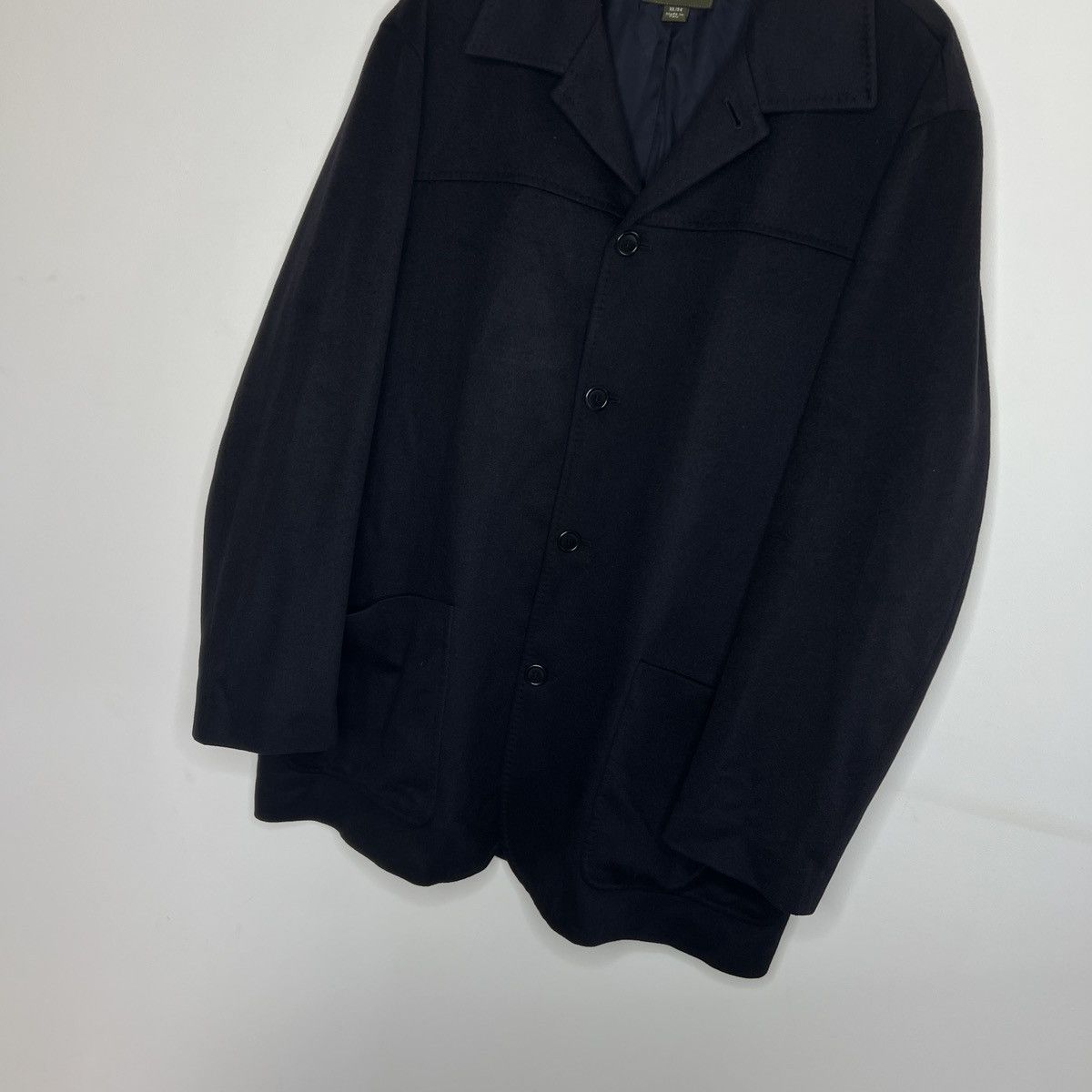 Ermenegildo Zegna Ermenegildo Zenga Men's 100% Pure Cashmere Coat Navy Size US L / EU 52-54 / 3 - 6 Thumbnail