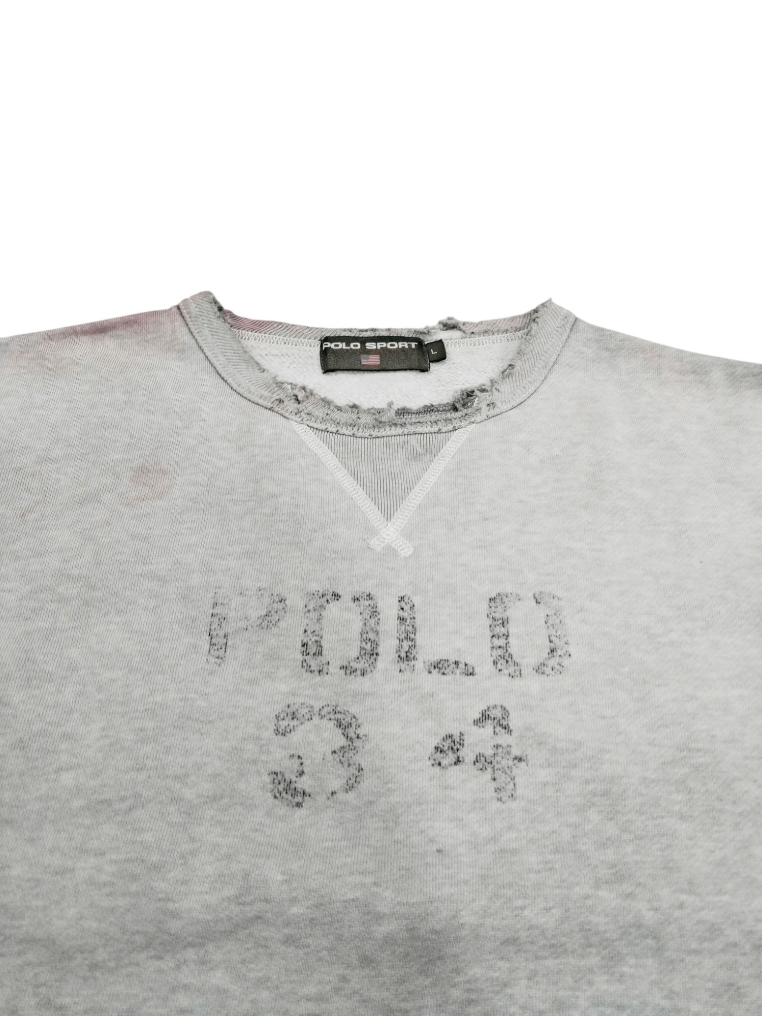 Polo Ralph Lauren × Vintage Vintage FADED& THRASHED Polo Sport Sweatshirt Size US L / EU 52-54 / 3 - 3 Thumbnail