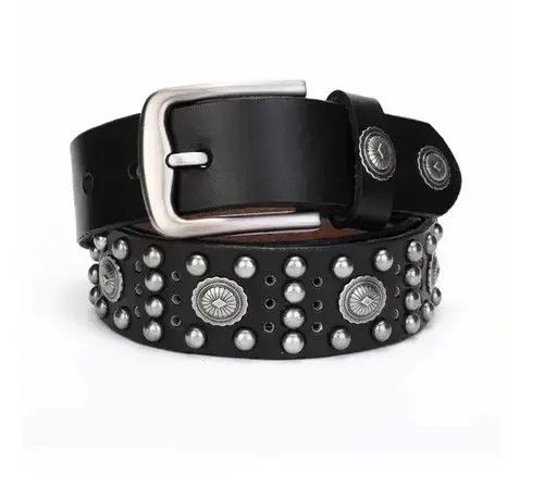 Other Metal Rivet Cowboy Belt Size ONE SIZE - 2 Thumbnail