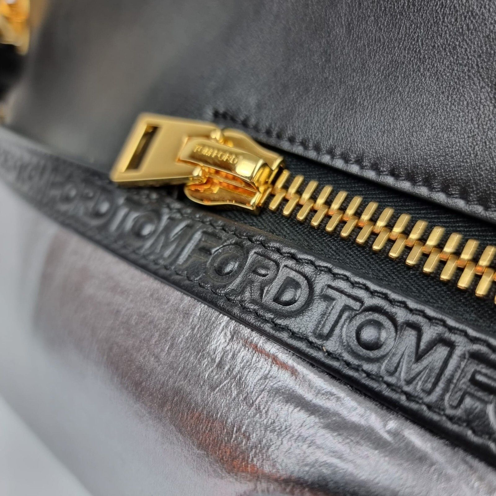 Tom Ford TOM FORD Black/Silver Shoulder Bag New Size ONE SIZE - 8 Thumbnail