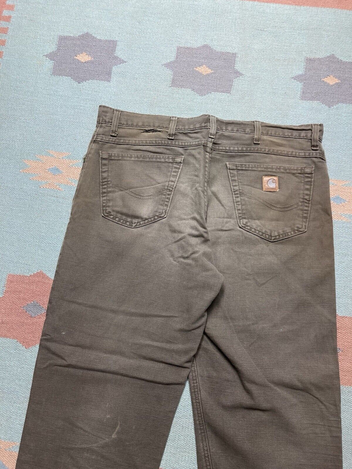 Carhartt × Vintage VTG carhartt canvas work pants baggy skater distressed 38x28 Size US 38 / EU 54 - 3 Thumbnail