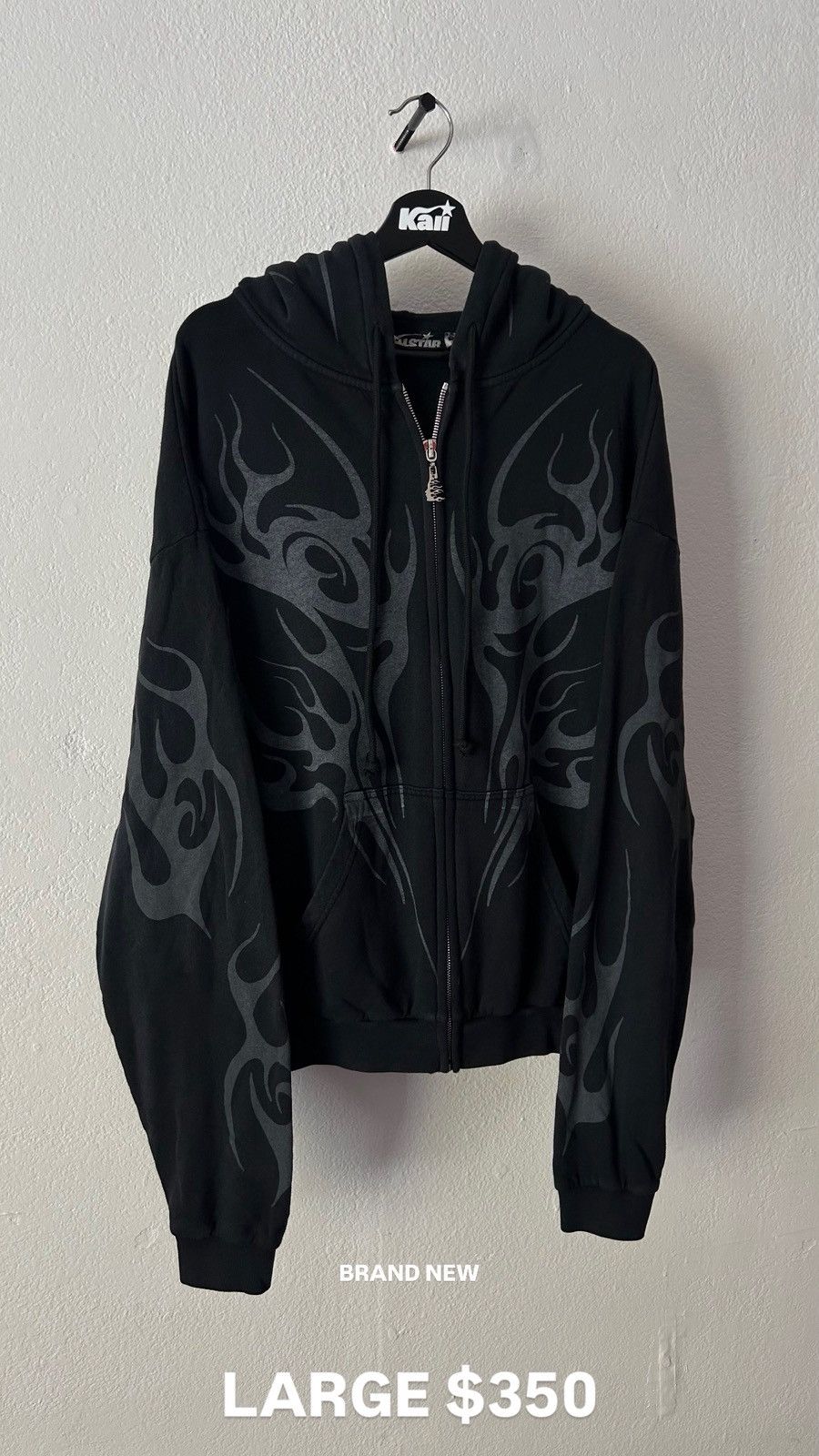 HELLSTAR Hellstar Tribal Flame Zip Up Hoodie Size US L / EU 52-54 / 3 - 2 Thumbnail