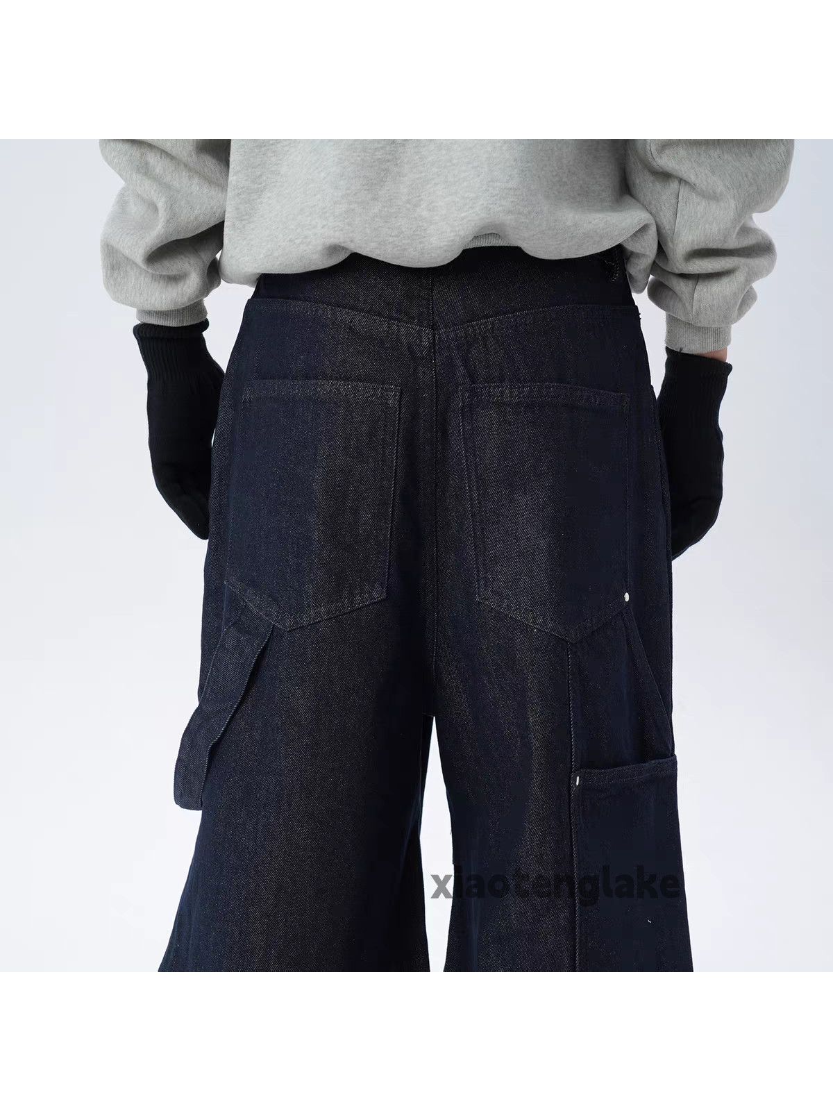 Vintage xz denim wide Leg loose hiphop y2k carpenter shorts Size US 32 / EU 48 - 6 Thumbnail