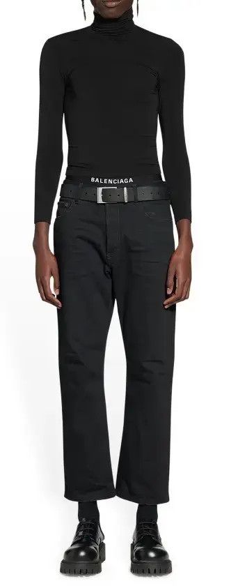 Balenciaga o1bcso1str0625 Slim Fit Trouser Pant in Black Size US 33 - 5 Thumbnail