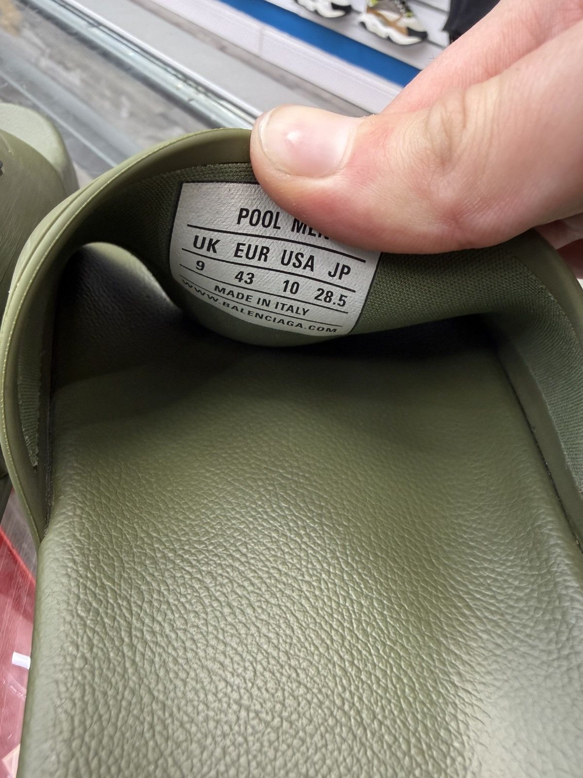 Balenciaga Balenciaga Pool Slides - Green/Khaki Size US 10 / EU 43 - 3 Thumbnail