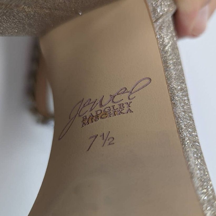Badgley Mischka Jewel by Badgley Mischka Mayra Ankle Strap Evening Shoe Size US 7.5 / IT 37.5 - 4 Thumbnail