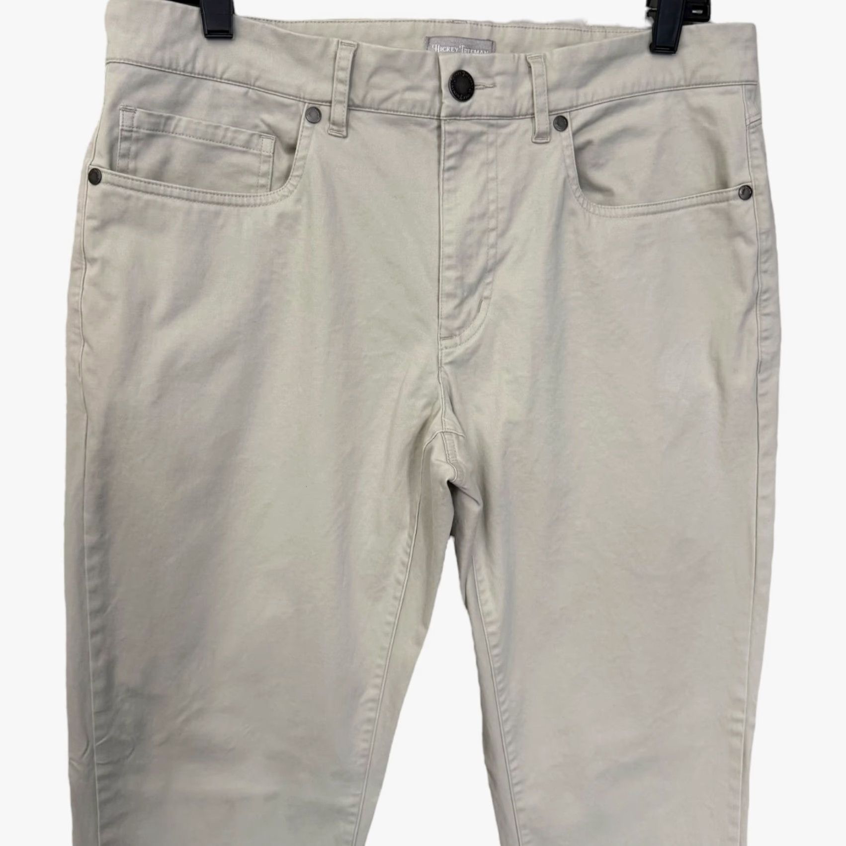 Vintage HICKEY FREEMAN Chino Pants Beige Men's Size 32 Regular Slim-Straight Fit Cotton Blend 5-Pocket Stretch Size US 32 / EU 48 - 5 Thumbnail