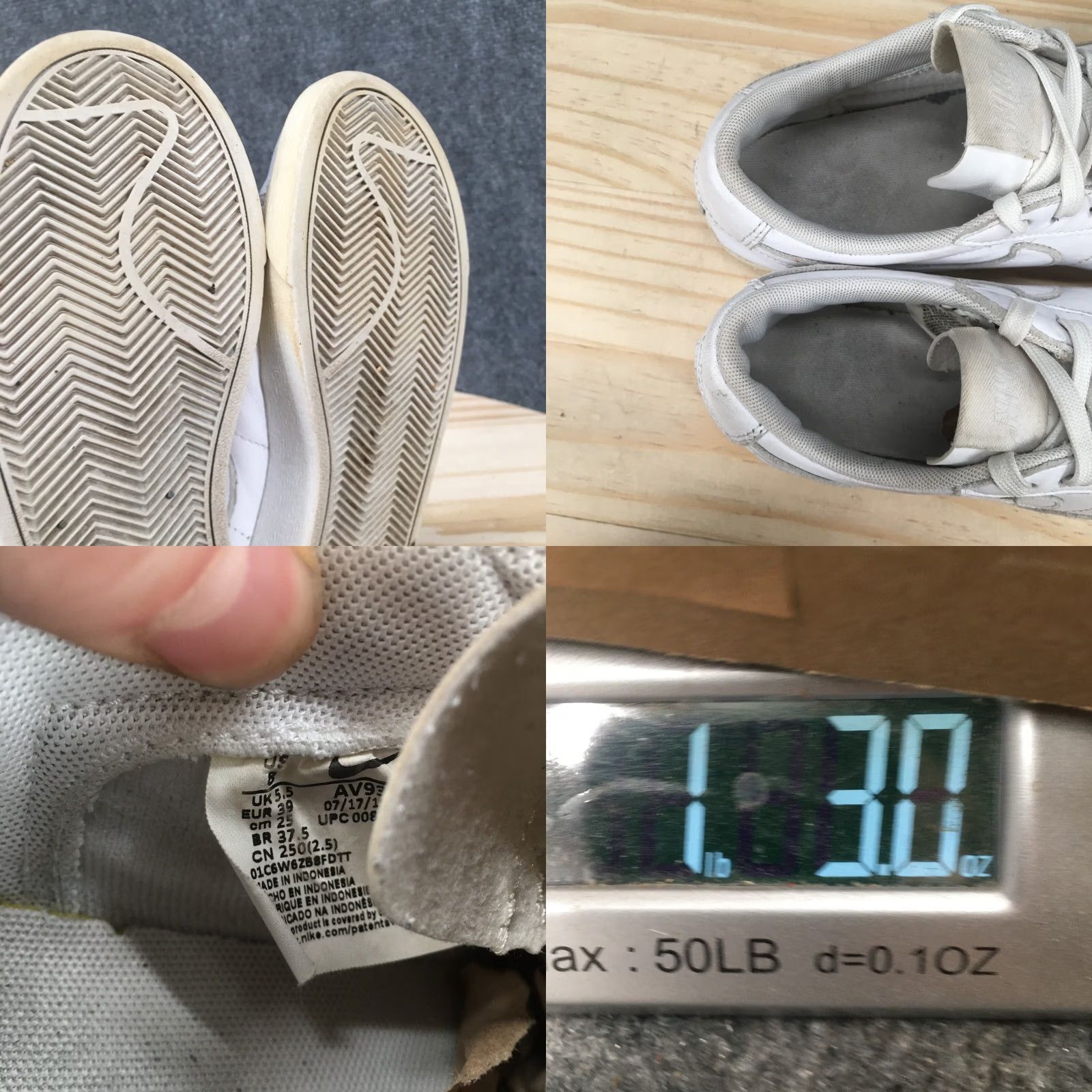 Nike Nike Blazer LE Low Top Shoes White Leather Lace Up Comfort Sneakers Womens 8 Size M / US 6-8 / IT 42-44 - 9 Thumbnail