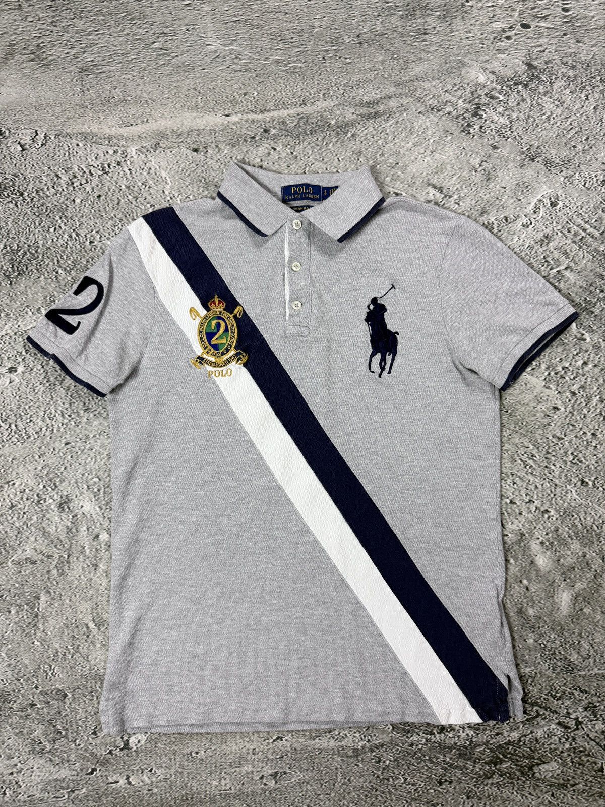 Ralph Lauren Chief Keef Polo Ralph Lauren grey Polo T-shirt big pony navy Size US S / EU 44-46 / 1 - 1 Thumbnail