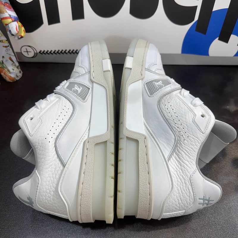 Louis Vuitton Louis Vuitton White Trainer Low-Top Sneakers -2505 Size US 8 / IT 38 - 5 Thumbnail