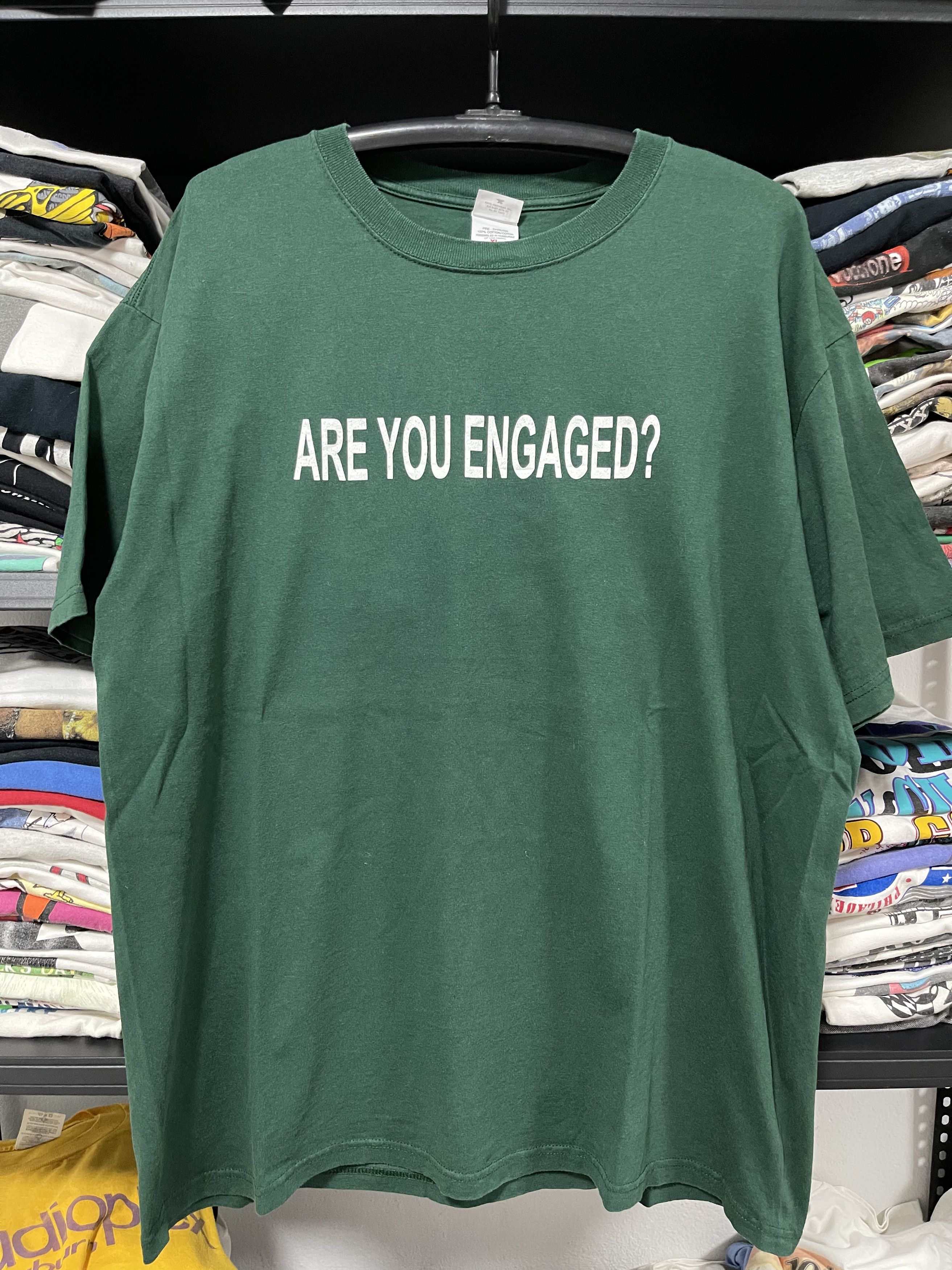 Vintage Vintage ARE YOU ENGAGED? Elon University Campaign Tee XL Size US XL / EU 56 / 4 - 1 Thumbnail