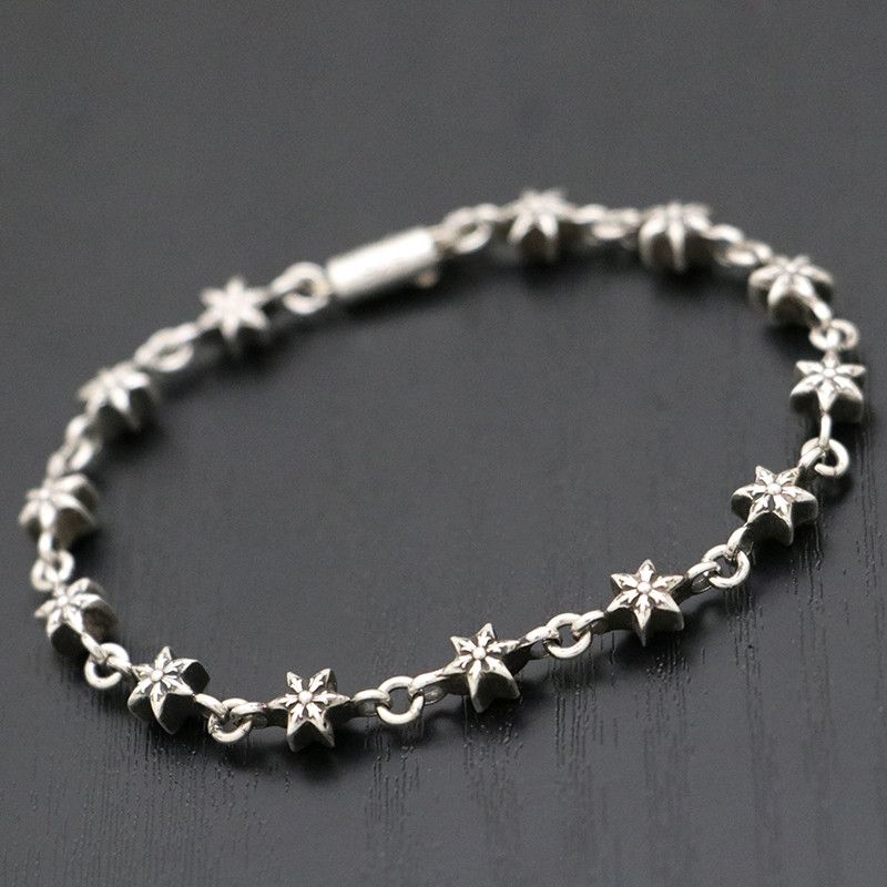image of Chrome Hearts 6 Point Star Bracelet in Silver, Men's