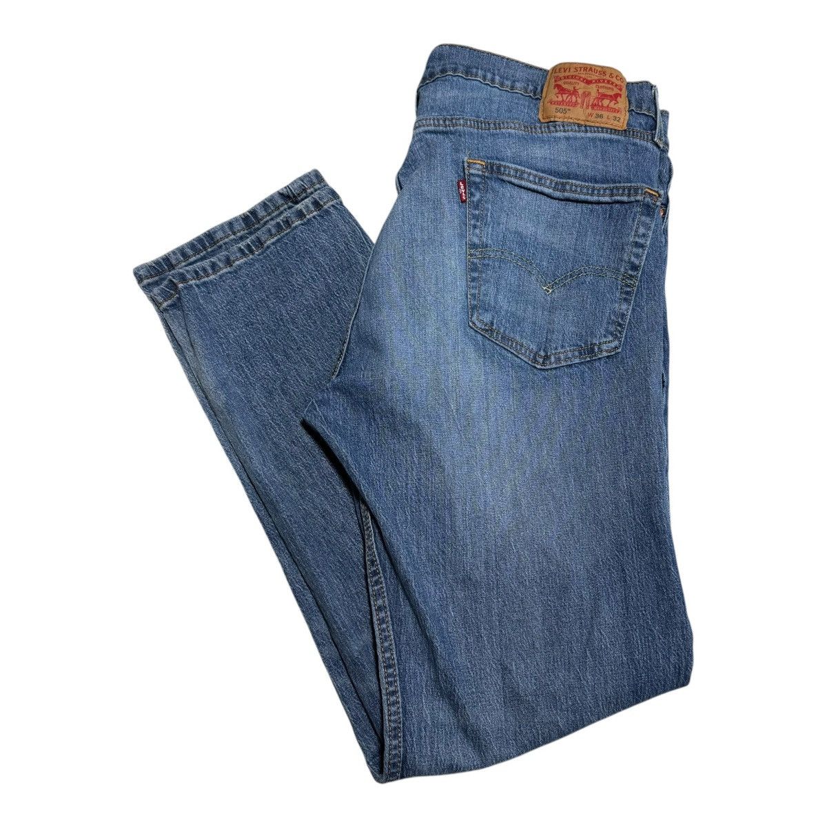 Levi's Levi’s 505 5 Pocket Straight Leg Jeans Men’s 36x30 Size US 36 / EU 52 - 1 Thumbnail