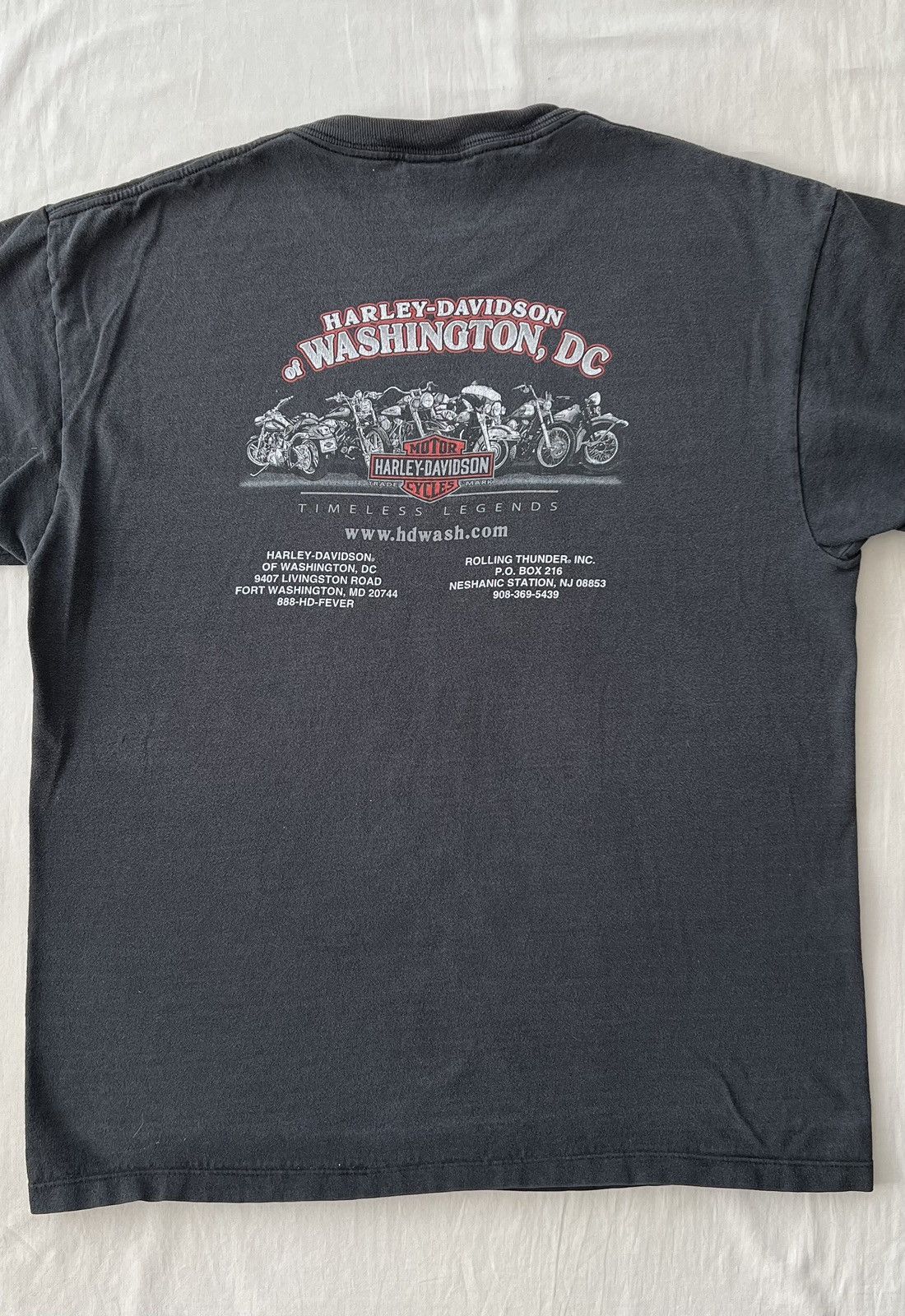 Harley Davidson Vintage 2000s Harley Davidson Rolling Thunder Eagle T-shirt Size US L / EU 52-54 / 3 - 15 Thumbnail