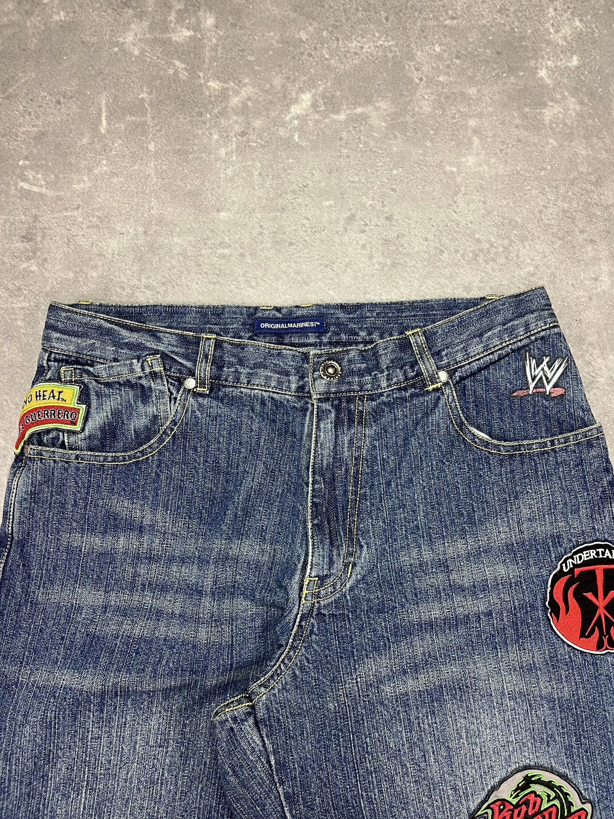 WWE DSWT WWE x OriginalMarines Printed Baggy Denim Jeans 164 30 Size US 30 / EU 46 - 6 Thumbnail